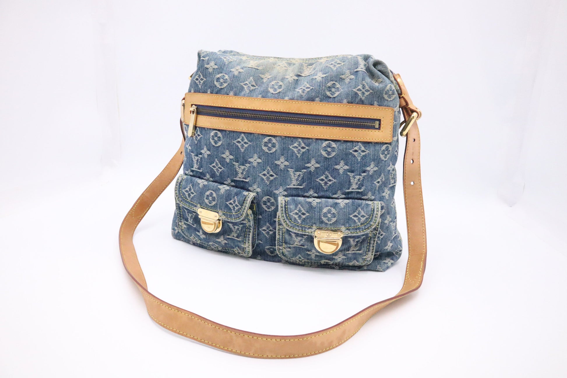 Louis Vuitton Baggy GM Denim Monogram Canvas Handbag