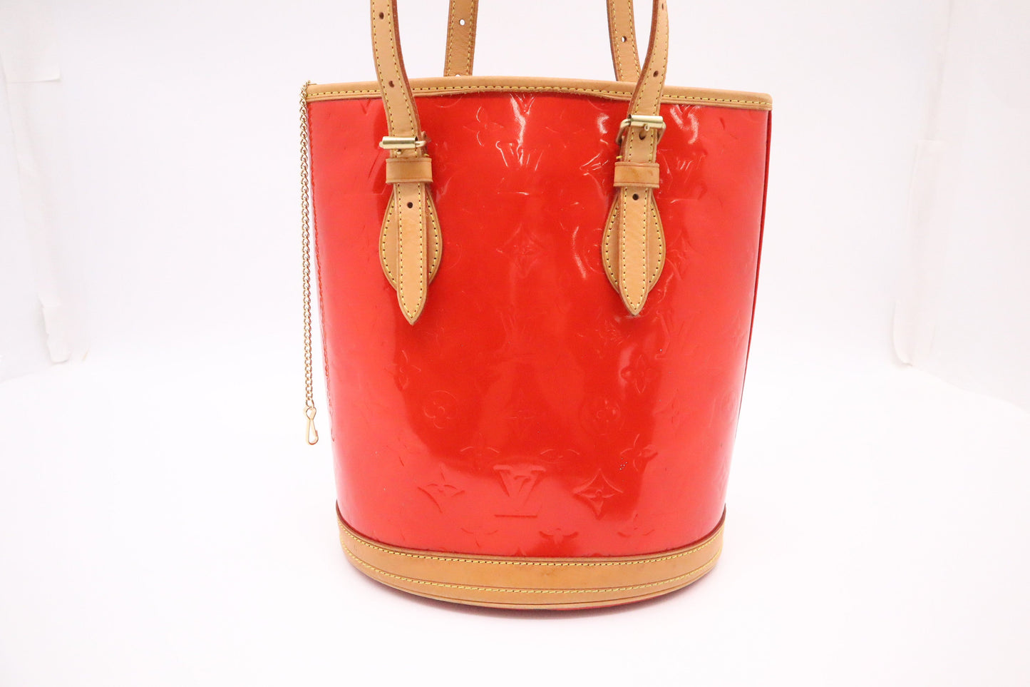 Louis Vuitton Bucket PM Vernis Leather Red Bucket Bag