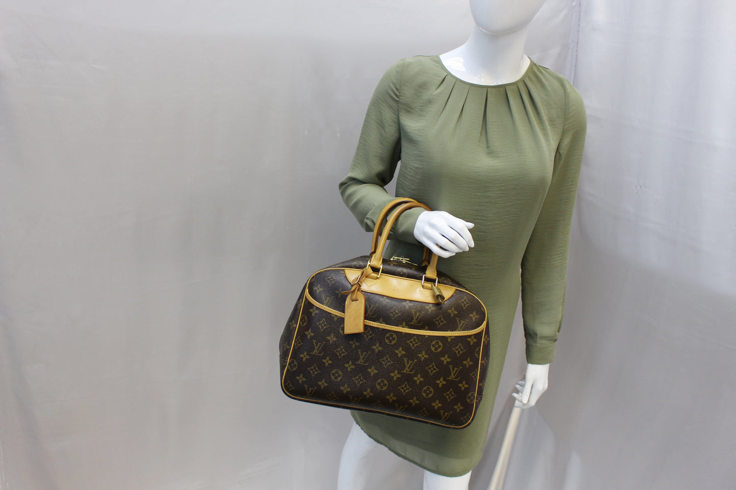 Louis Deauville Satchel Bag Canvas Monogram Travel Bag
