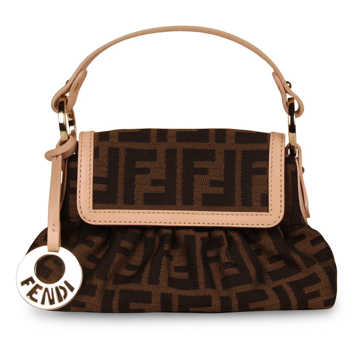 Fendi Zucca Chef Bag Trim Pink Mini Shoulder Bag