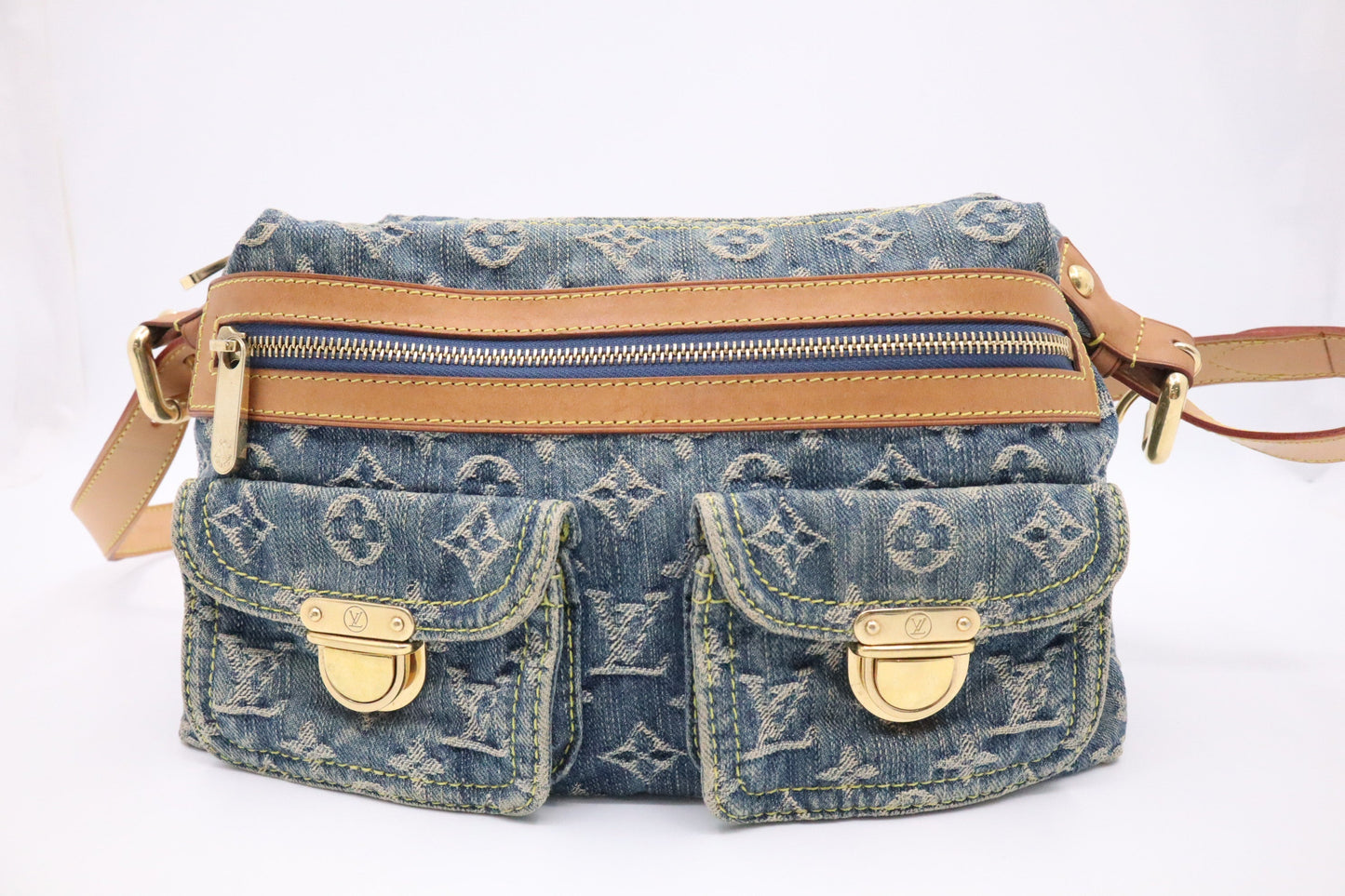 Louis Vuitton Baggy PM Denim Monogram Handbag
