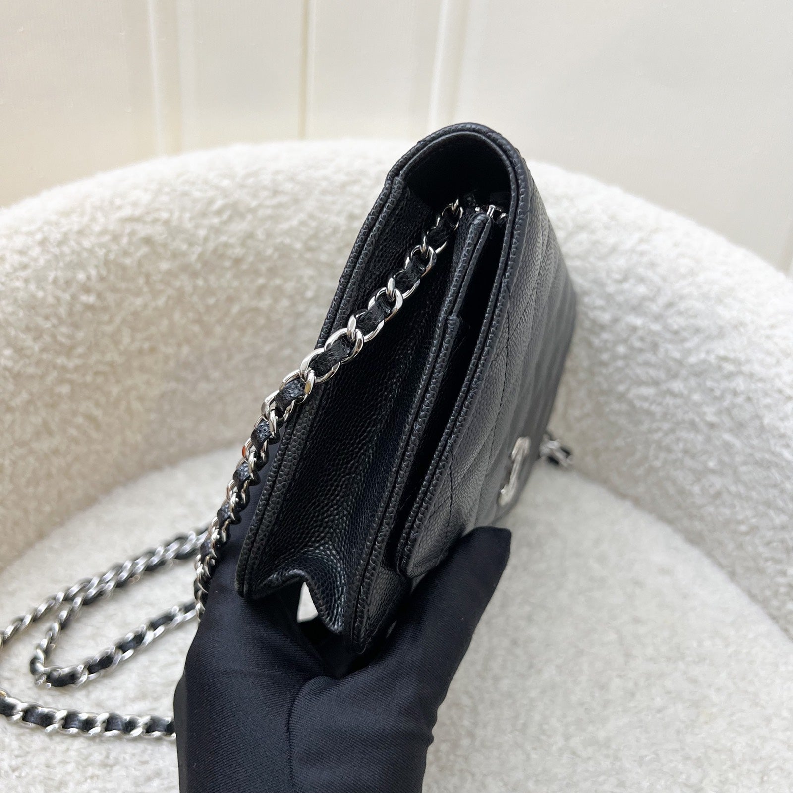 Chanel 24P Wallet on Chain WOC in Black Caviar and Shw ( ) Handbag