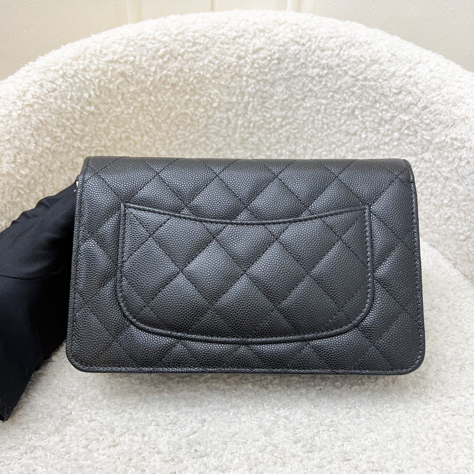 Chanel 24P Wallet On Chain Woc In Black Caviar And Shw ( ) Bag