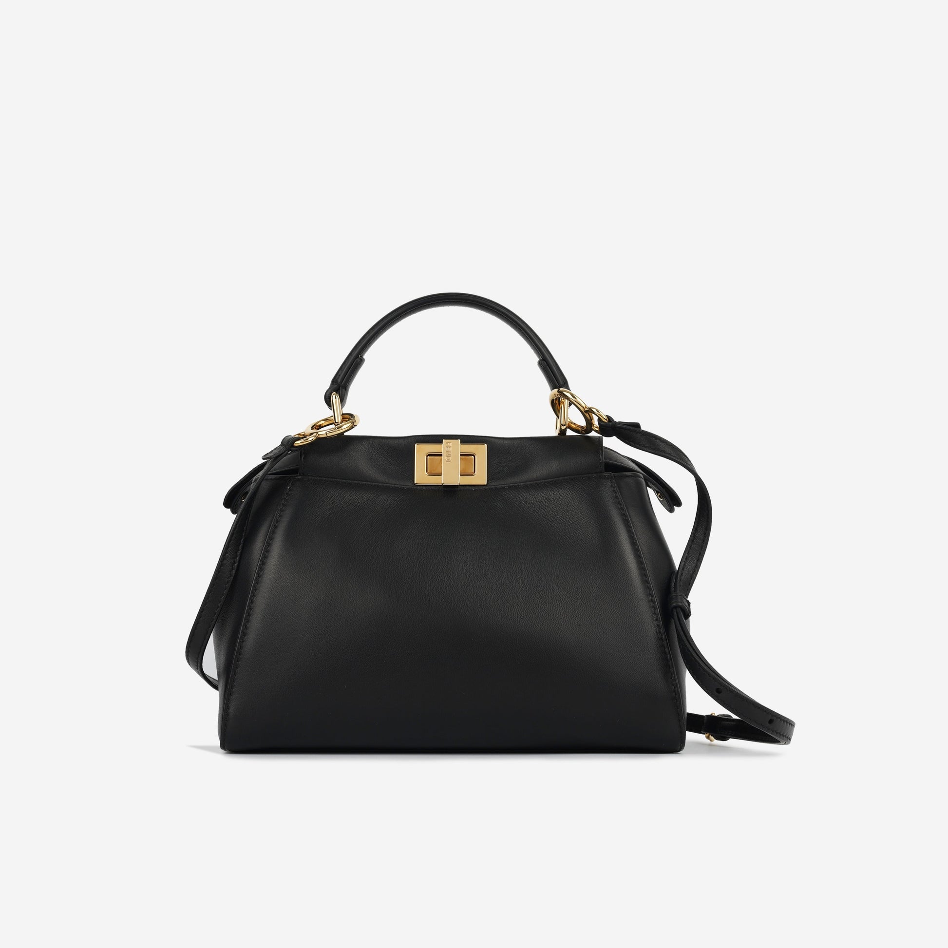 Fendi Peekaboo Tote Bag Black Mini