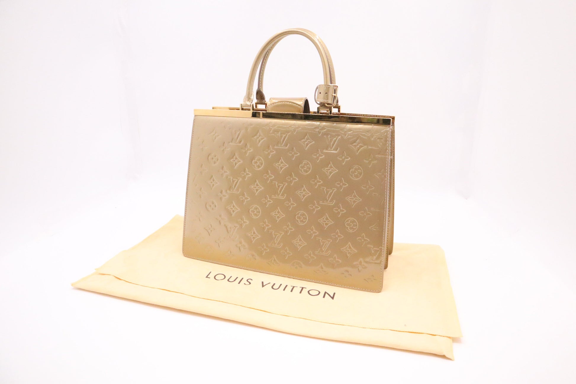 Louis Vuitton Deesse Vernis Leather Beige Handbag