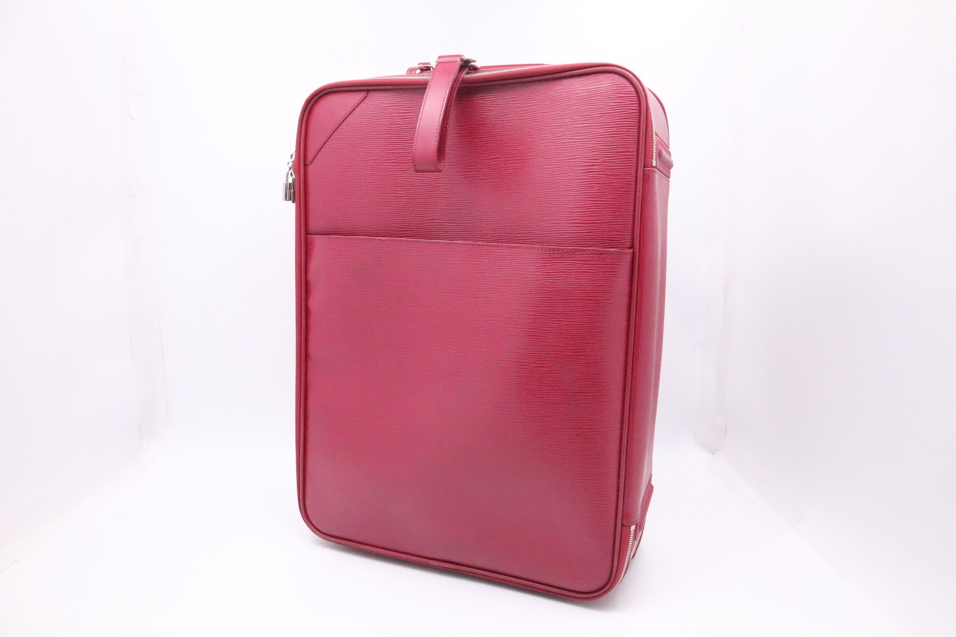 Louis Vuitton Pegase 55 Rouge Pomodoro Epi Leather Handbag
