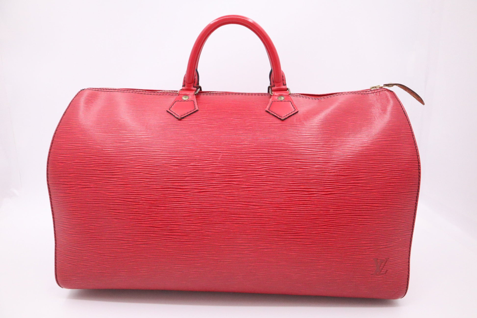 Louis Vuitton Speedy 40 Red Leather Epi Handbag