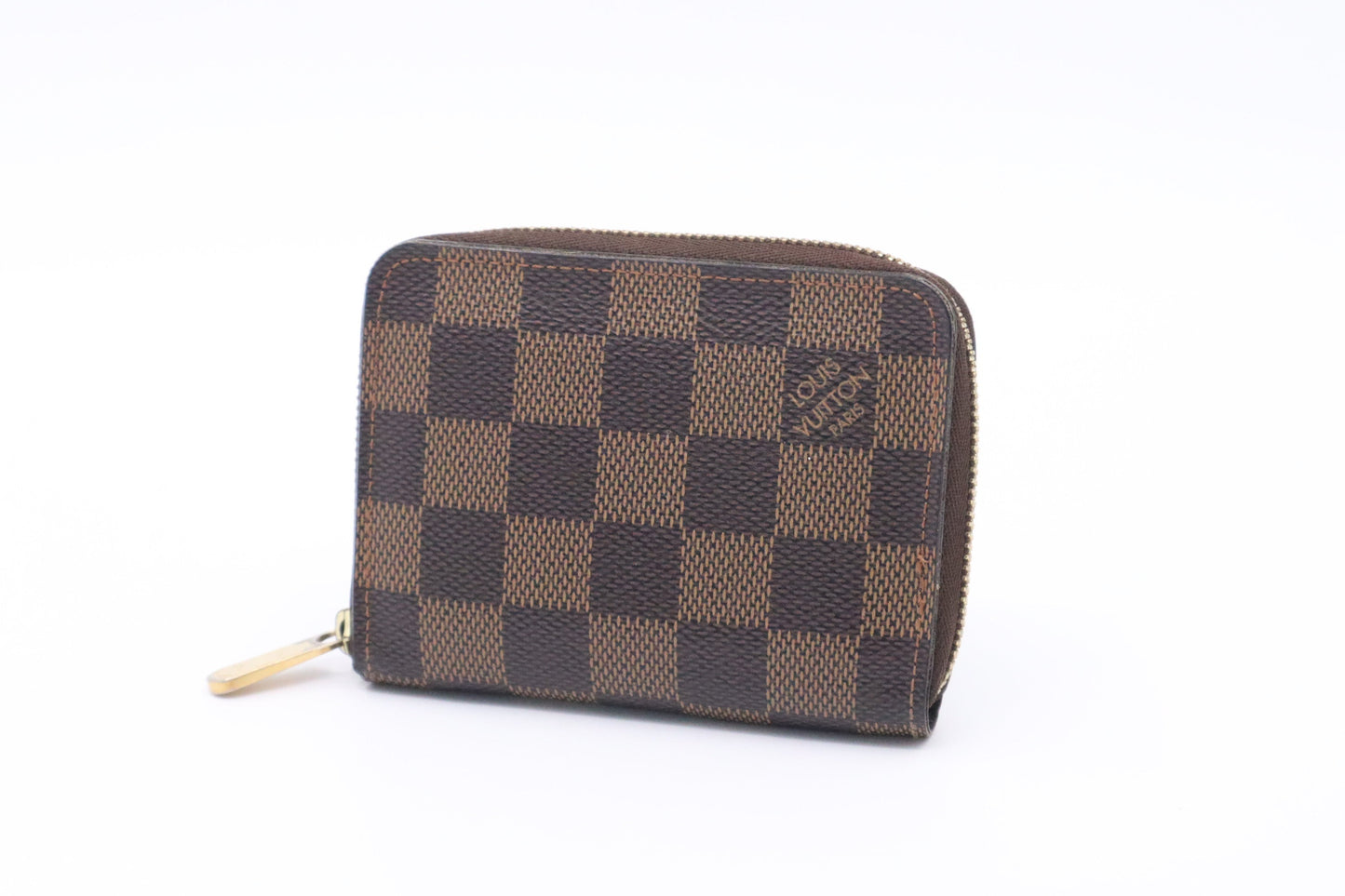 Louis Vuitton Compact Zippy Ebene Damier Canvas Handbag