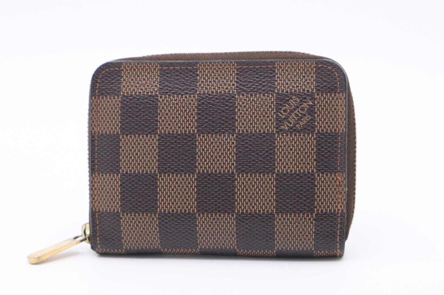 Louis Vuitton Compact Zippy Ebene Damier Canvas Handbag