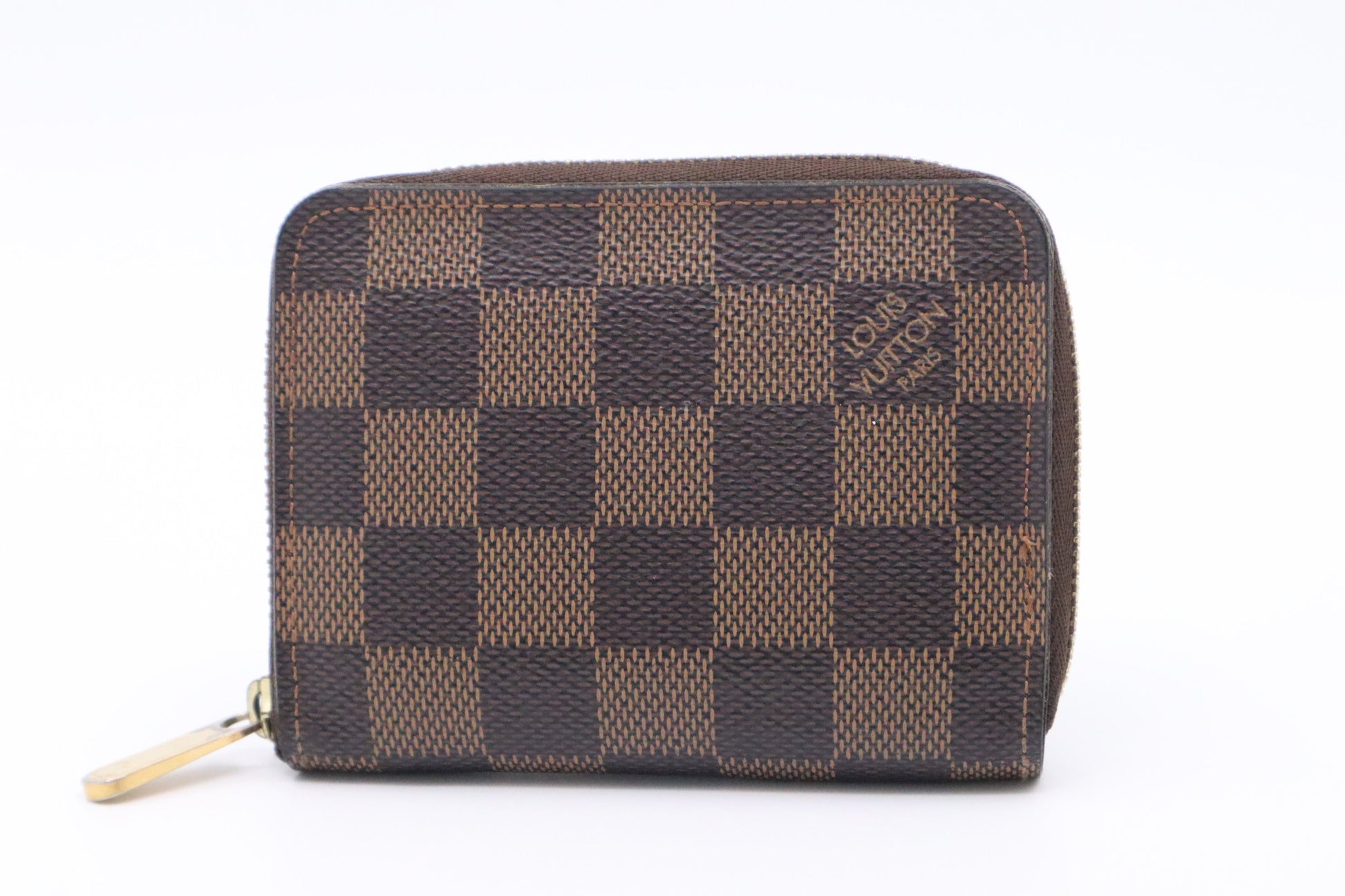 Louis Vuitton Compact Zippy Ebene Damier Canvas Handbag