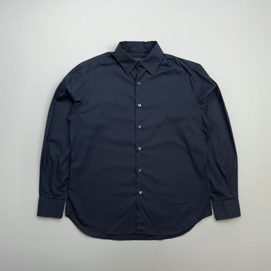 Prada Handbag Milano Formal Shirt Navy