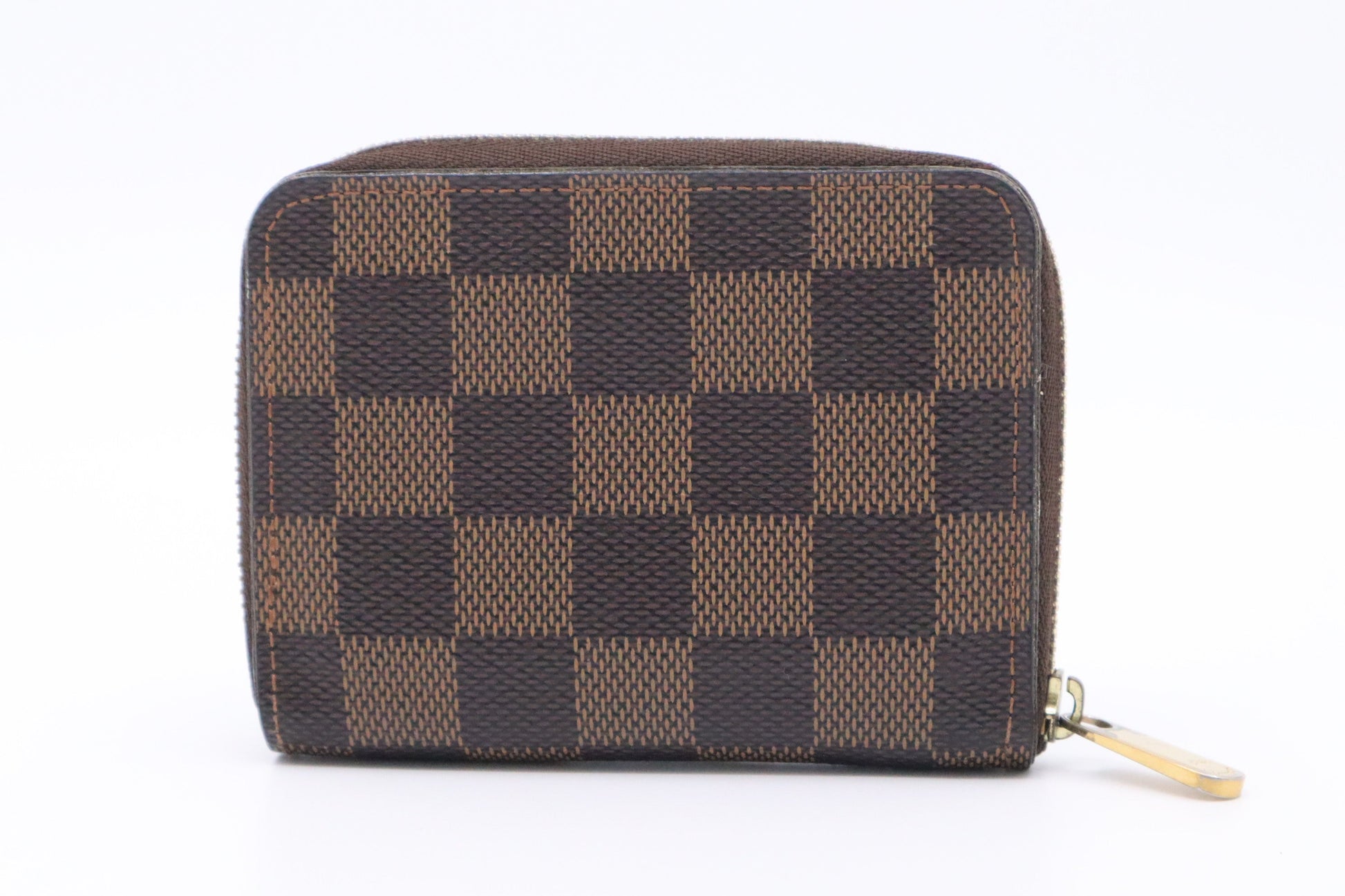 Louis Vuitton Compact Zippy Ebene Damier Canvas Handbag