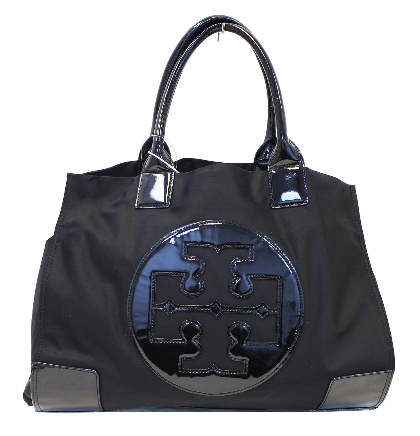 Tory Burch Ella Tote Handbag Nylon Black Tote Bag
