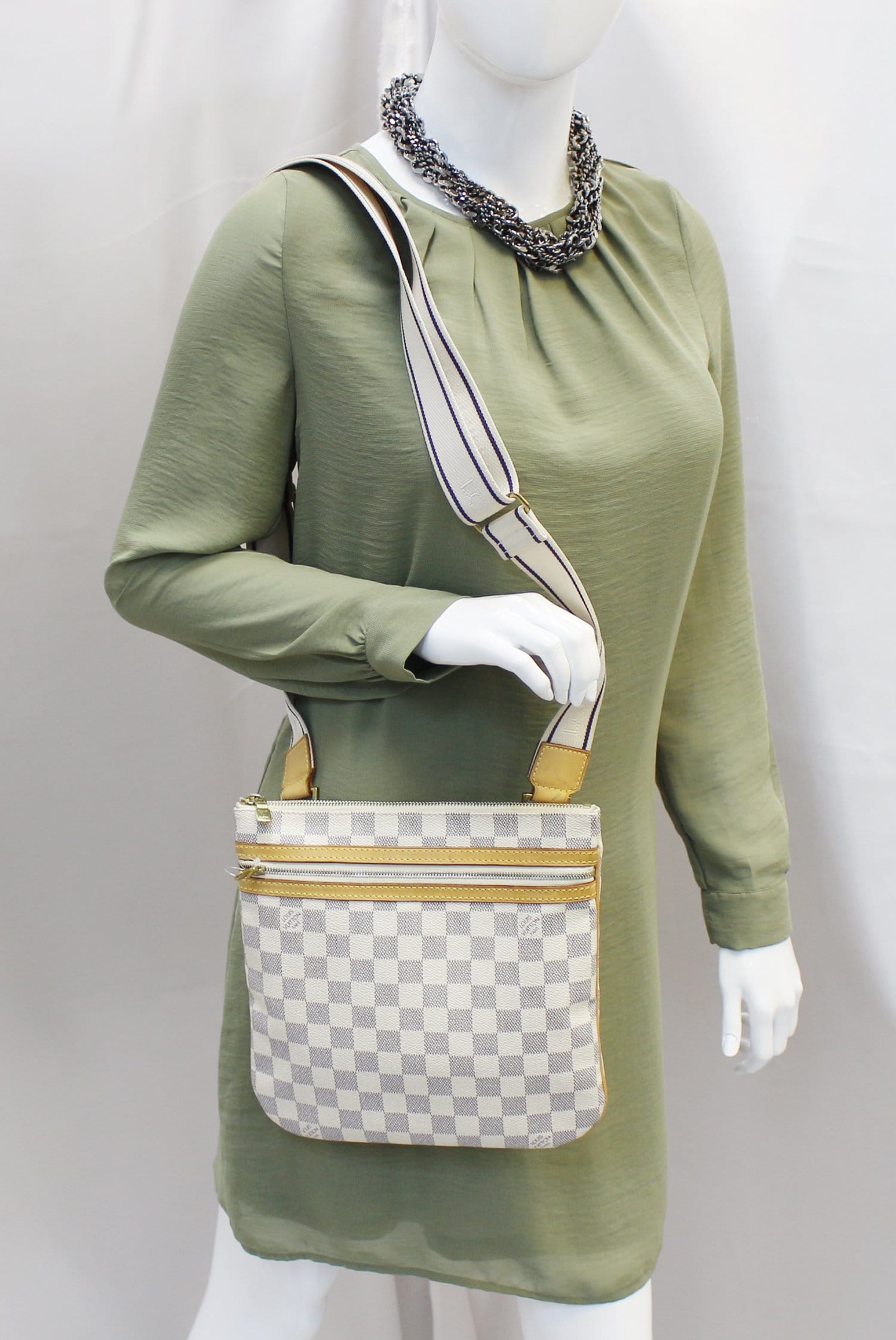Louis Damier Azur Pochette Bosphore Crossbody Bag