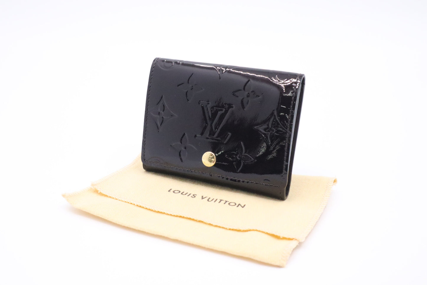 Louis Vuitton Card Purple Vernis Leather Wallet Case