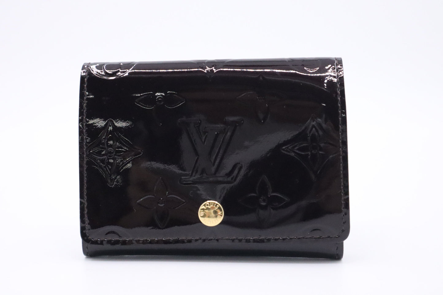 Louis Vuitton Card Purple Vernis Leather Wallet Case