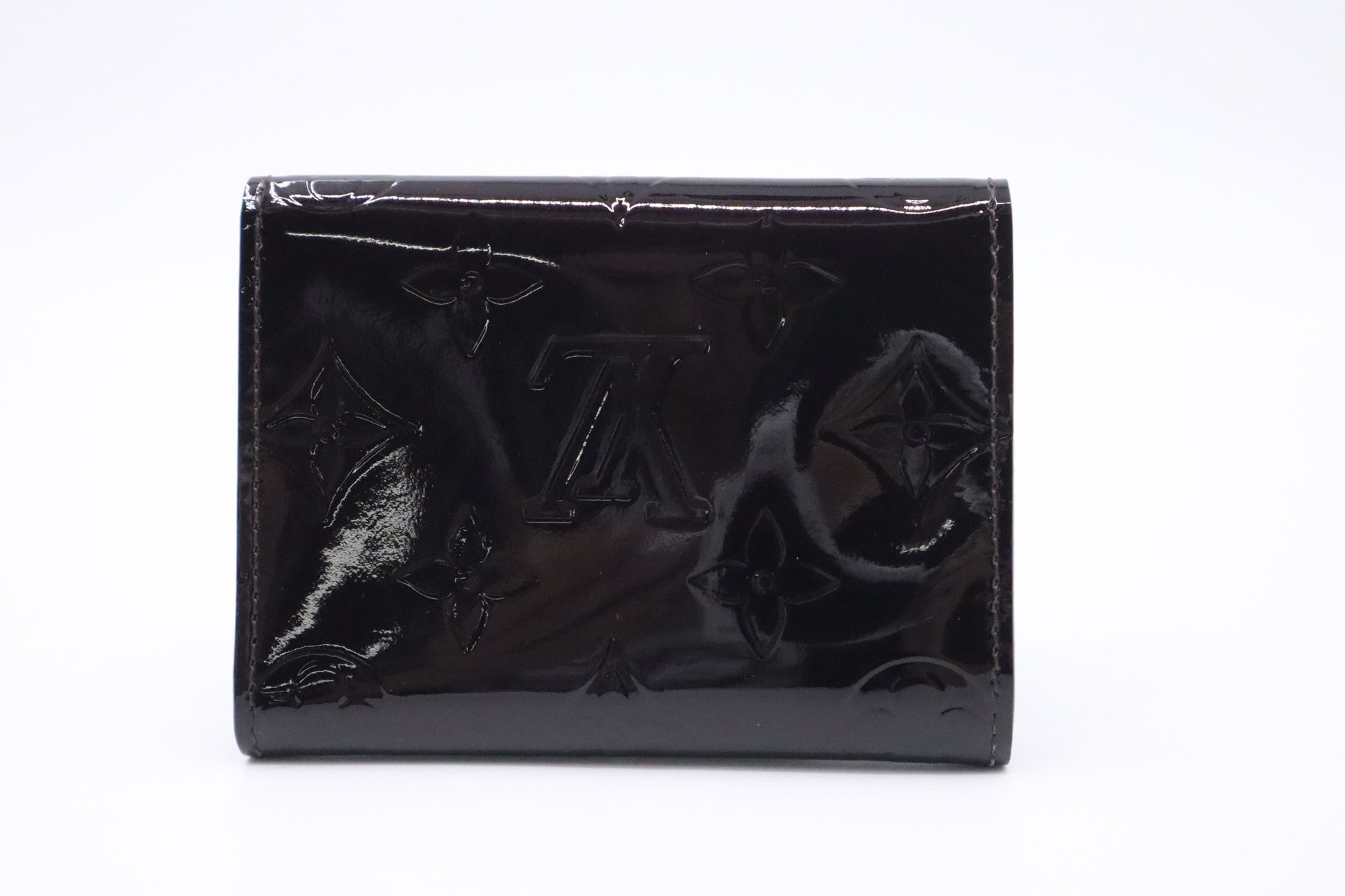 Louis Vuitton Card Purple Vernis Leather Wallet Case