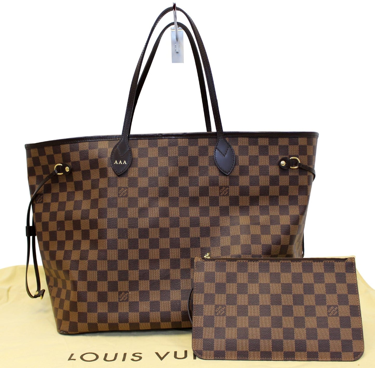 Louis Damier Ebene Neverfull Gm Tote Shoulder Shoulder Bag
