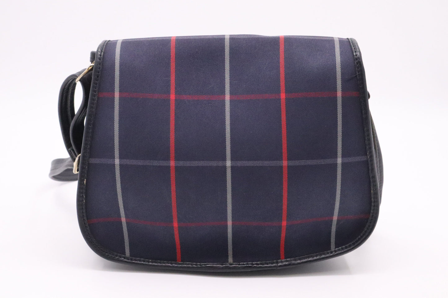 Burberry Crossbody In Nova Check Canvas Navy Crossbody Bag