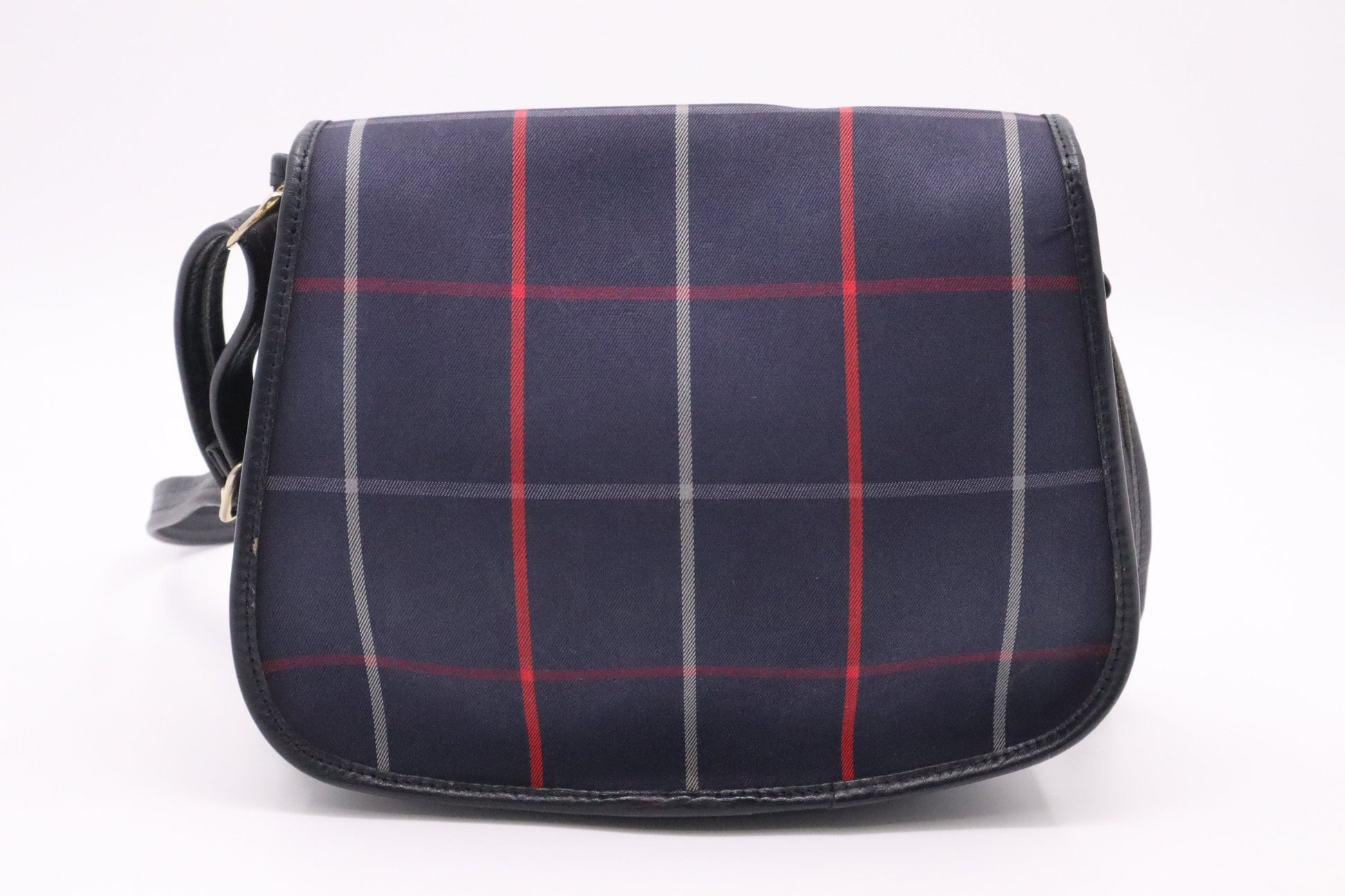 Burberry Crossbody In Nova Check Canvas Navy Crossbody Bag