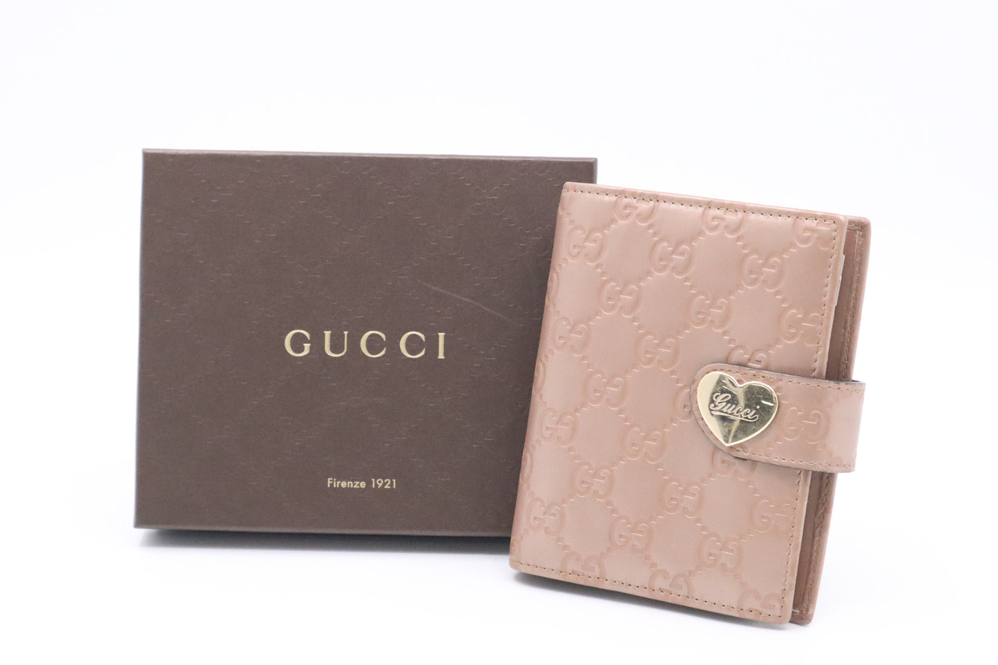 Gucci Heart Agenda GG Leather Pink Handbag