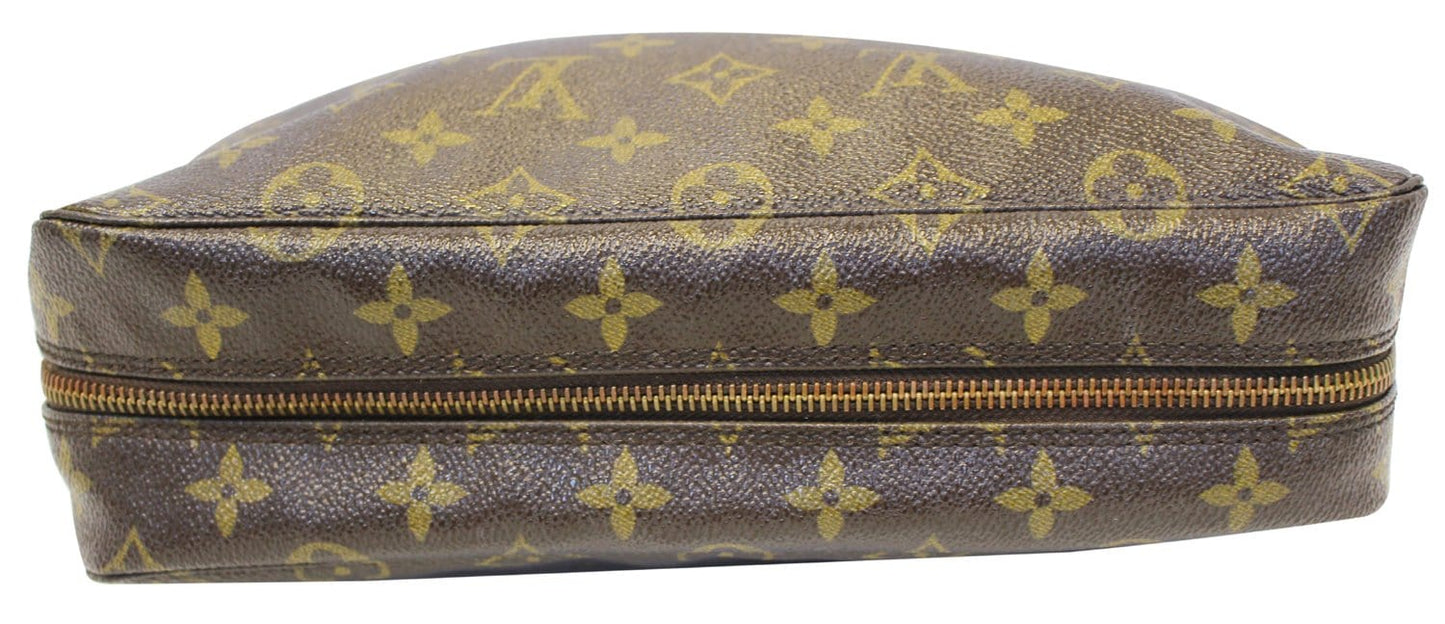 Louis Trousse Toilette Clutch Monogram Brown Clutch Bag