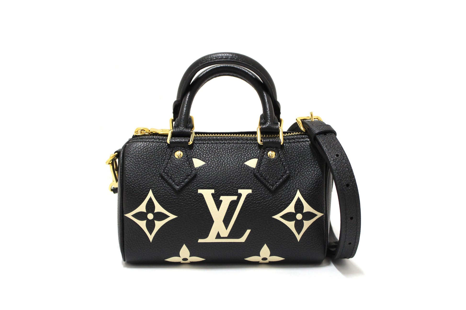 Louis Vuitton Monogram Black Empreinte Leather Nano Speedy Hand/Shoulder Bag