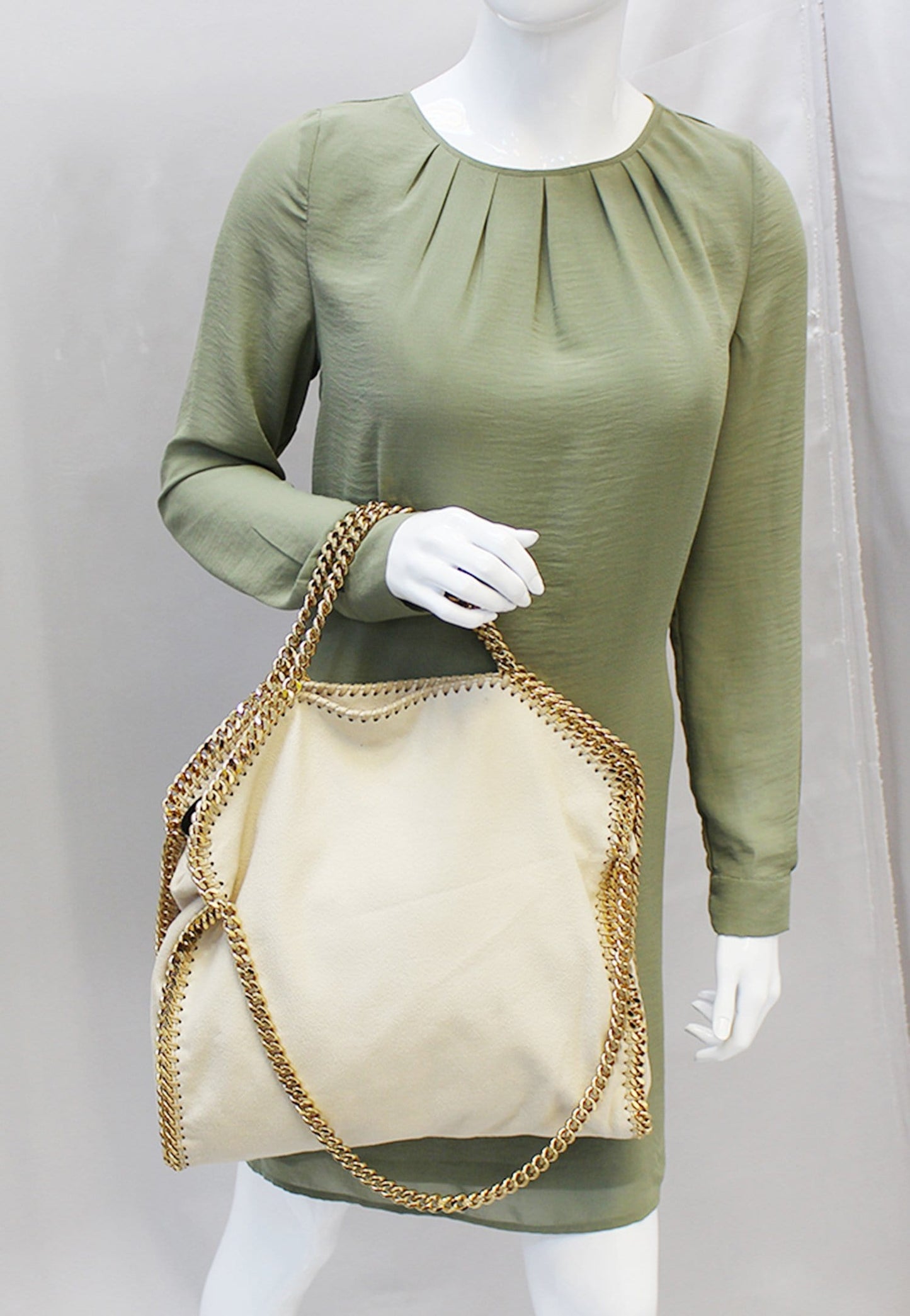 Stella Mccartney Falabella Faux Shoulder Bag Leather Chain