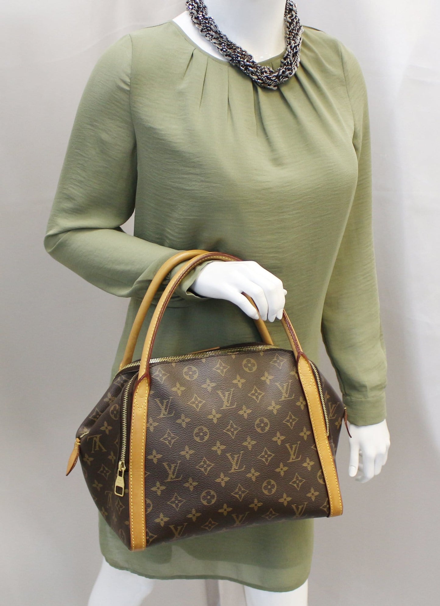 Louis Marais Mm Satchel Bag Monogram Brown Travel Bag
