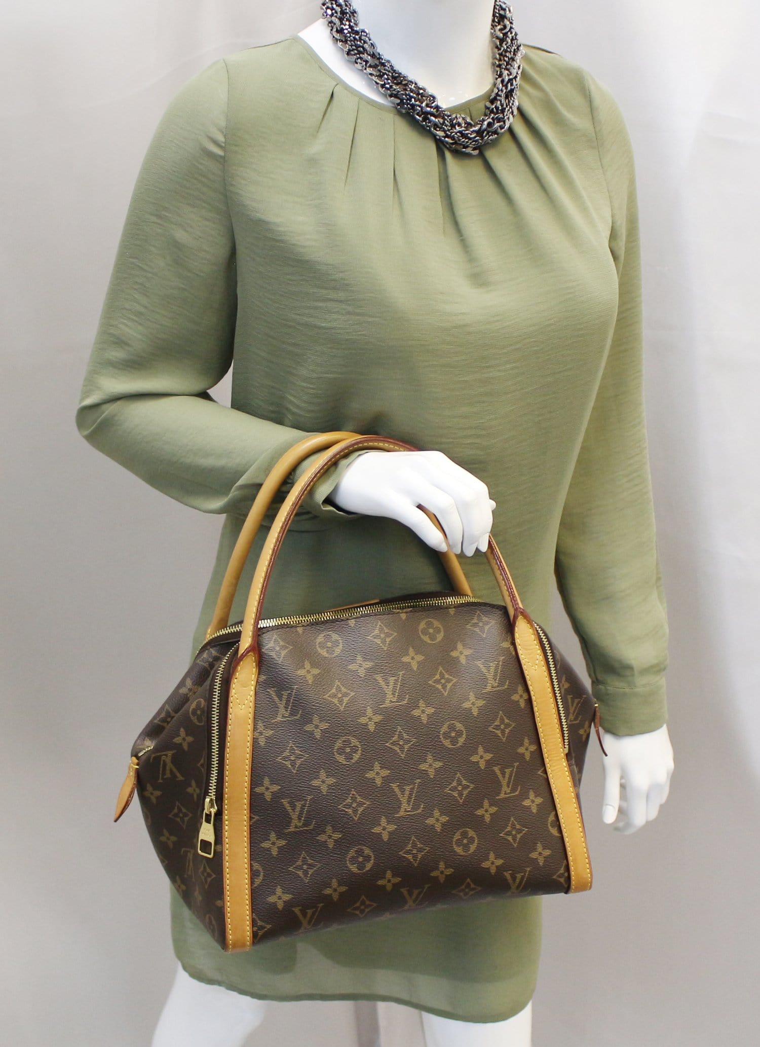 Louis Marais Mm Satchel Bag Monogram Brown Travel Bag
