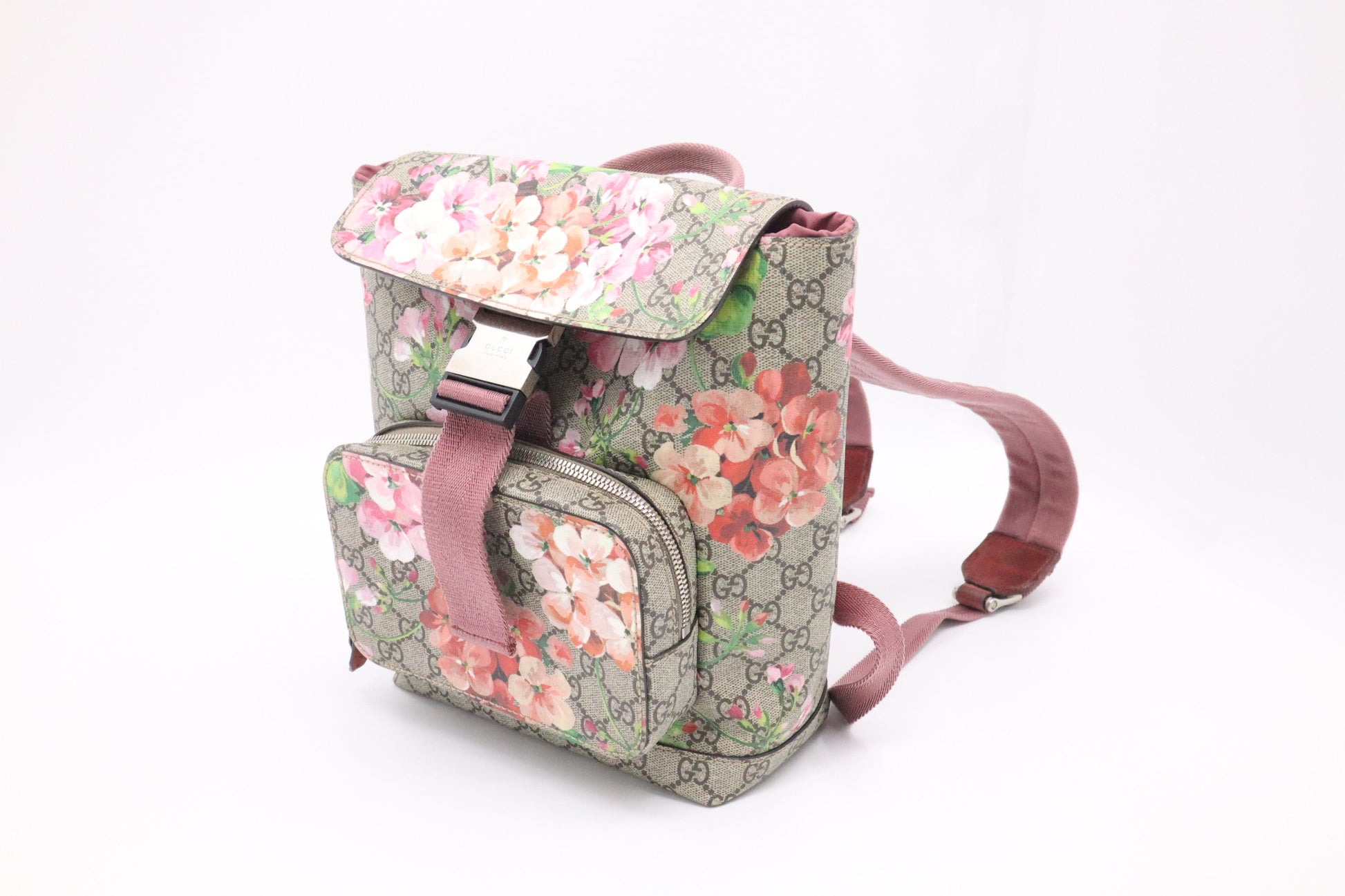 Gucci Blooms Backpack GG Supreme Canvas