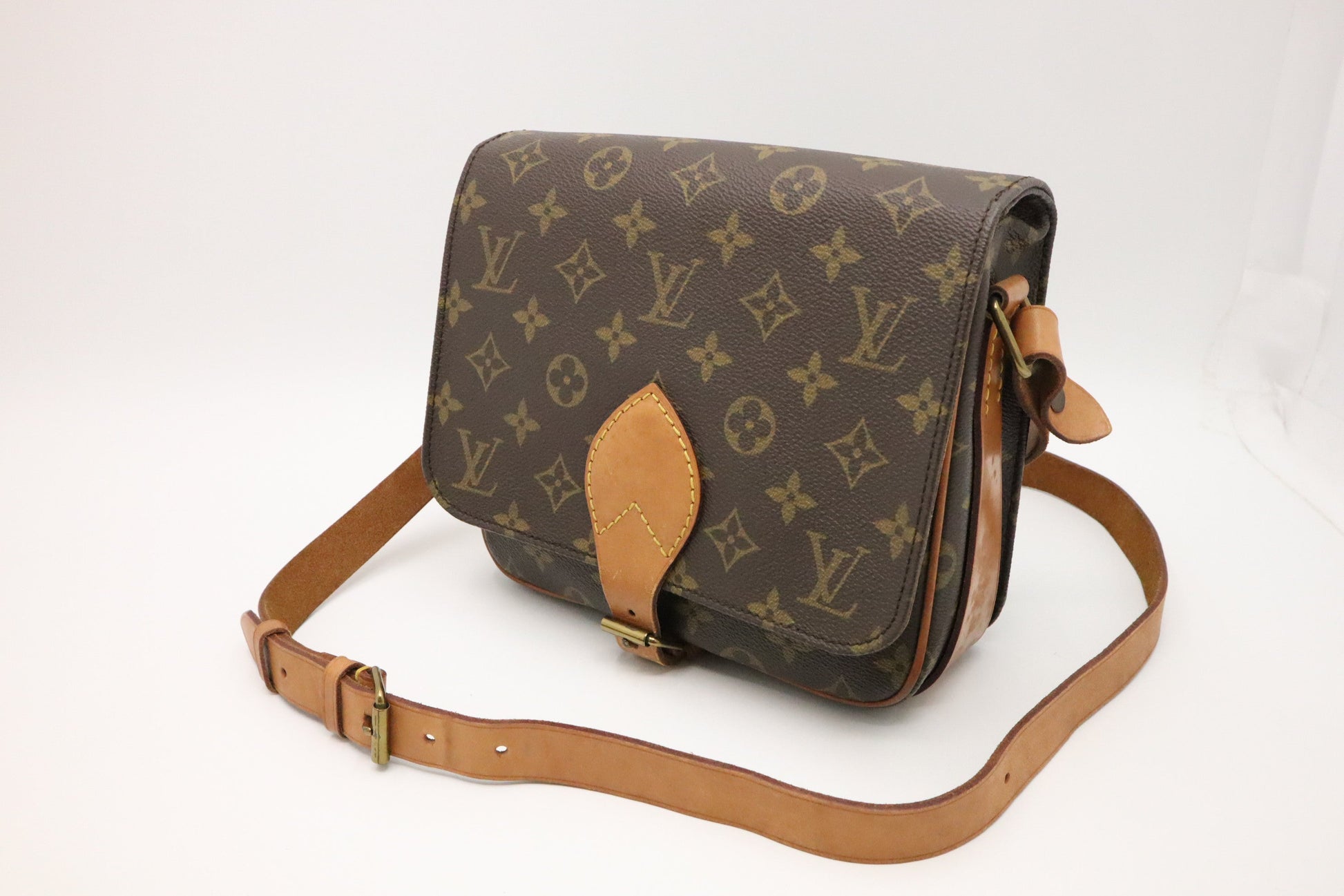 Louis Vuitton Cartouchiere MM Monogram Canvas Handbag Canvas 1