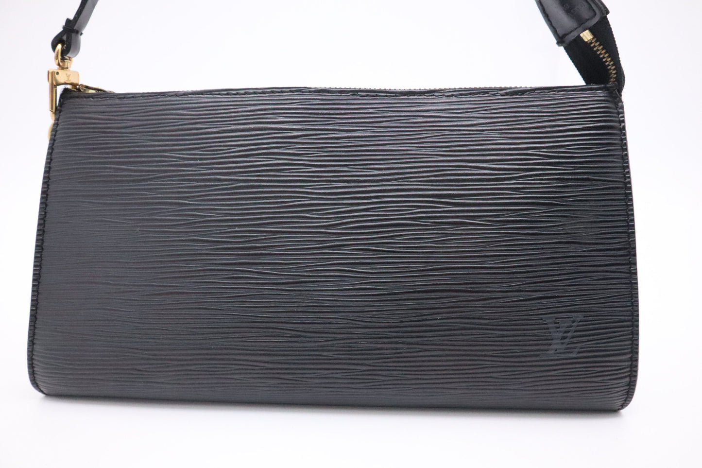 Louis Vuitton Pochette Accessoires Epi Leather Black Clutch Bag