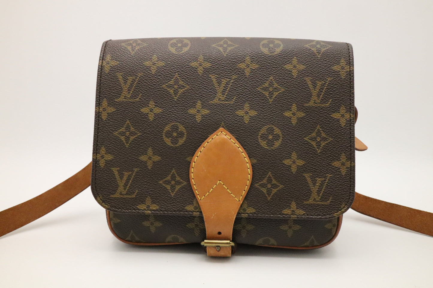 Louis Vuitton Cartouchiere MM Monogram Canvas Handbag Canvas 1