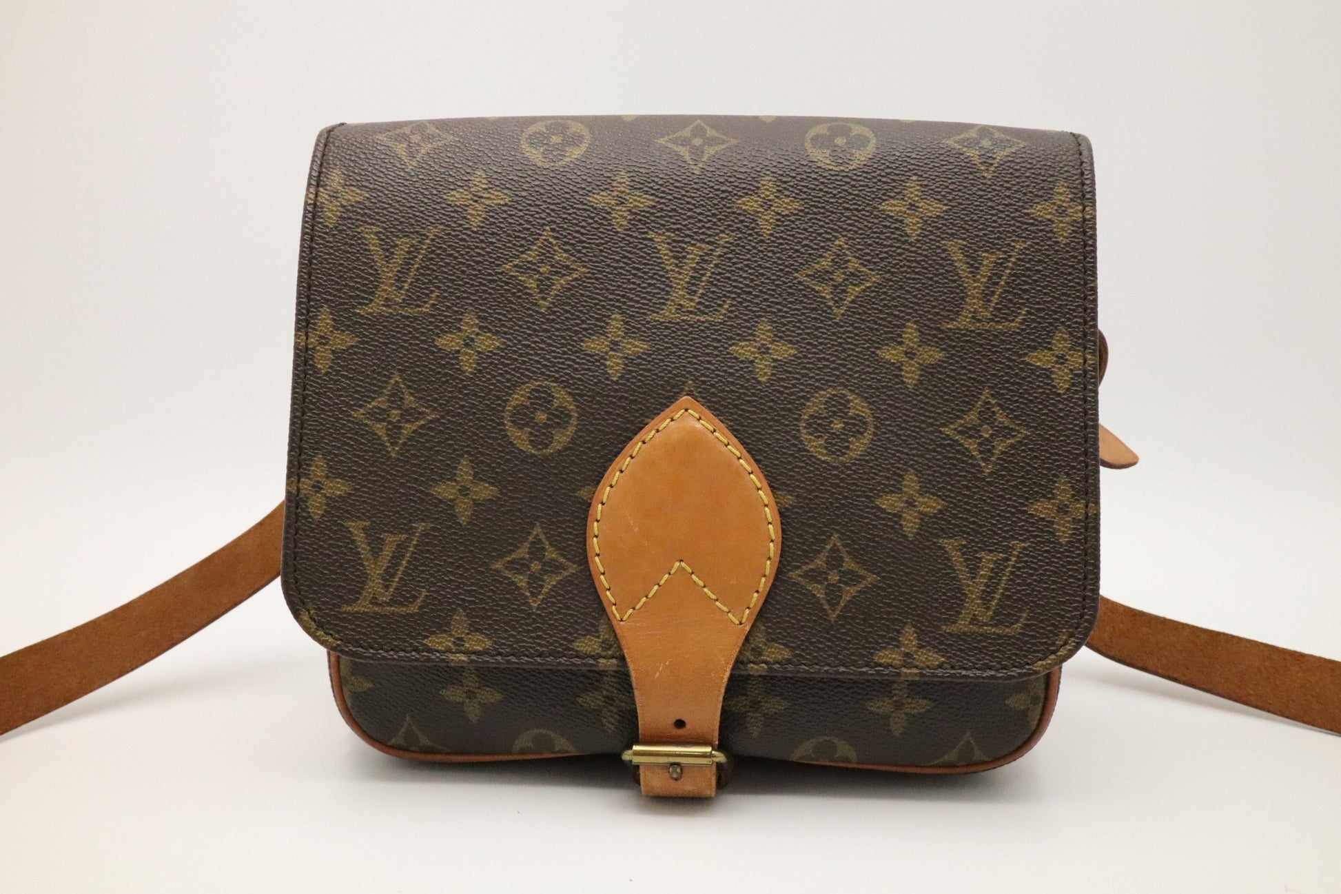 Louis Vuitton Cartouchiere MM Monogram Canvas Handbag Canvas 1