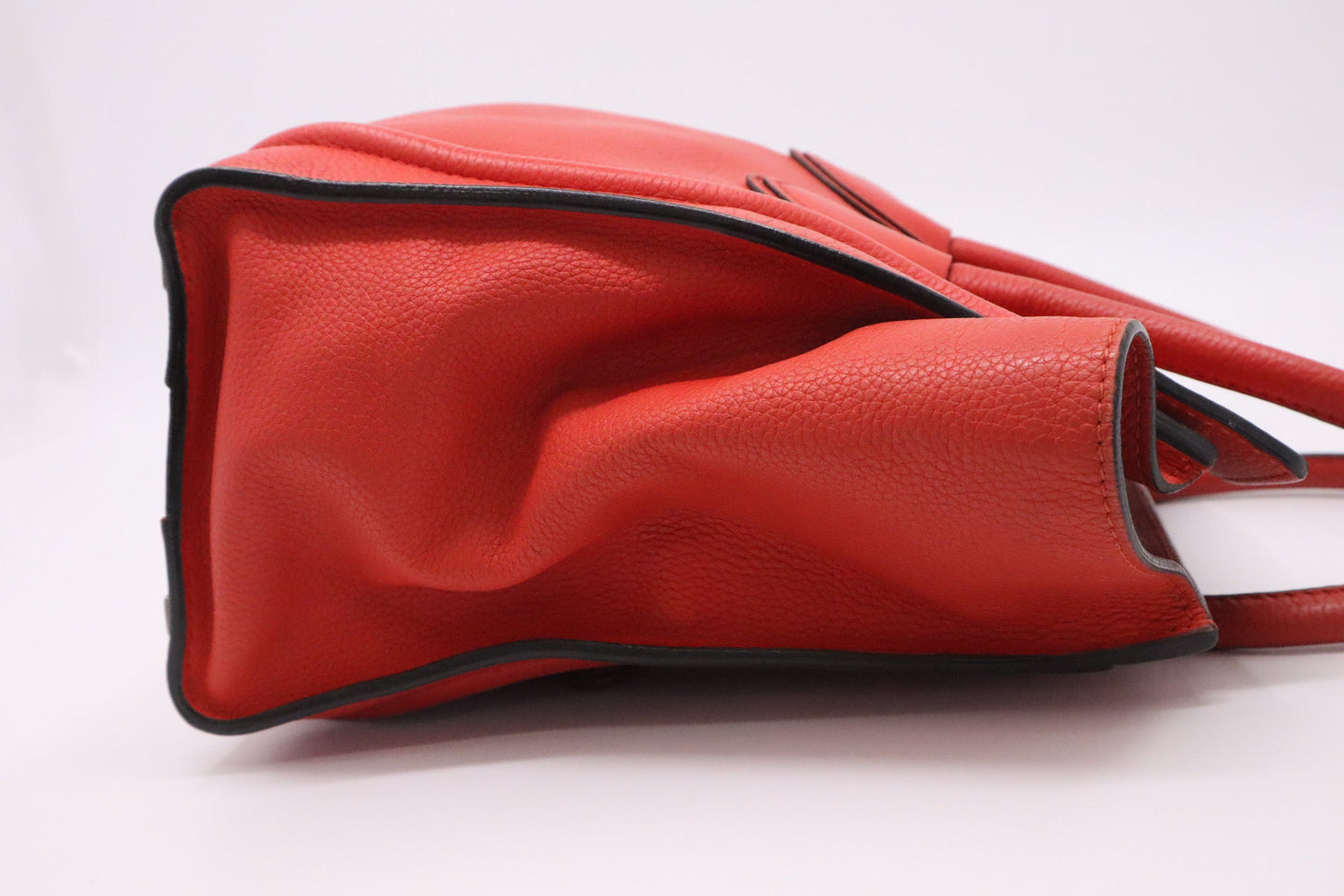 Celine Luggage In Handbag Leather Red Travel Bag