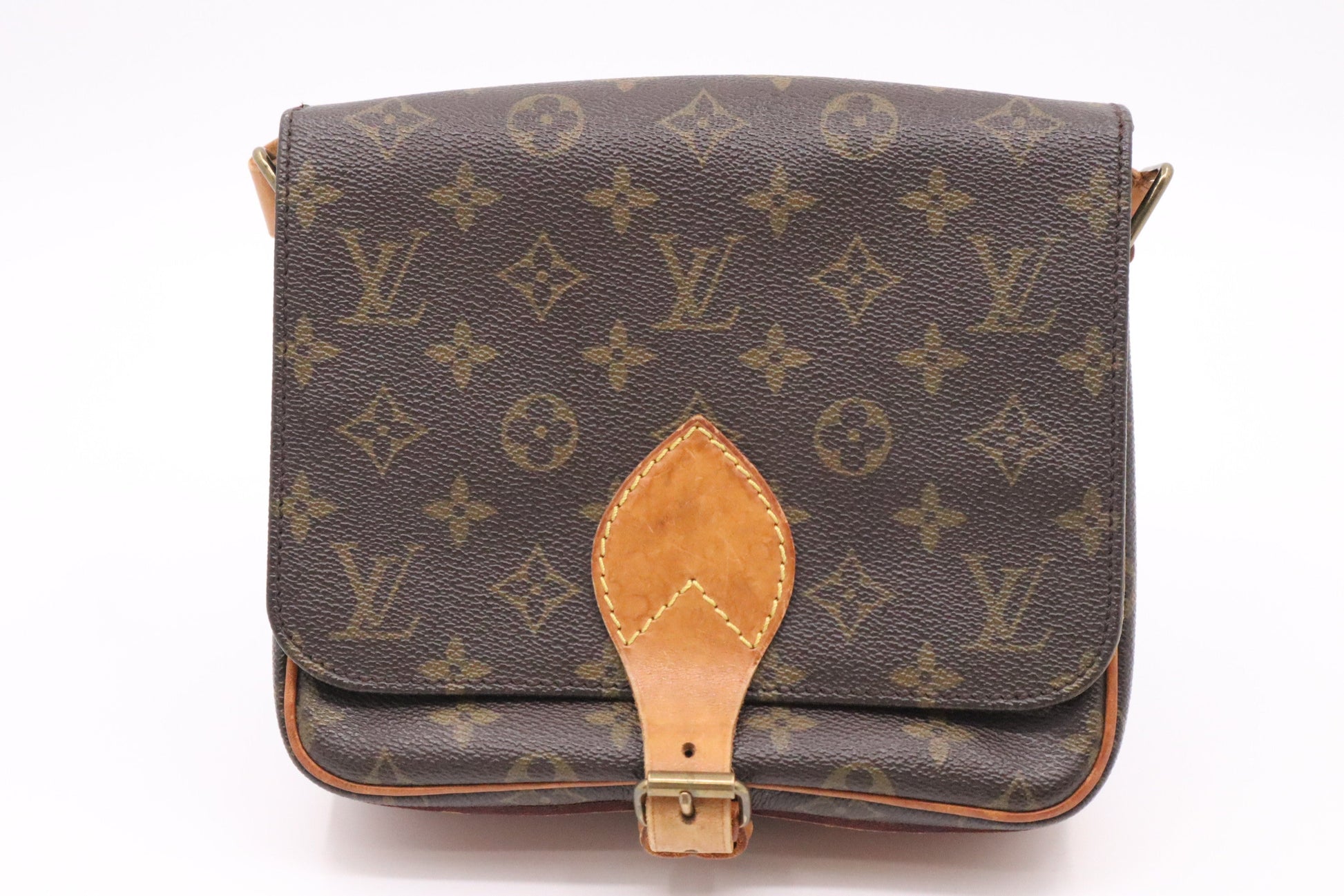 Louis Vuitton Cartouchiere MM Monogram Canvas Handbag Canvas 2
