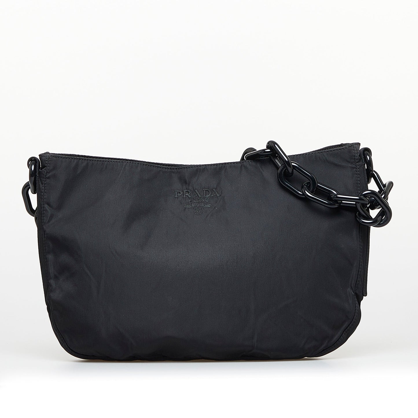Prada Tessuto Swing Luxury Handbag Nylon Black Travel Bag