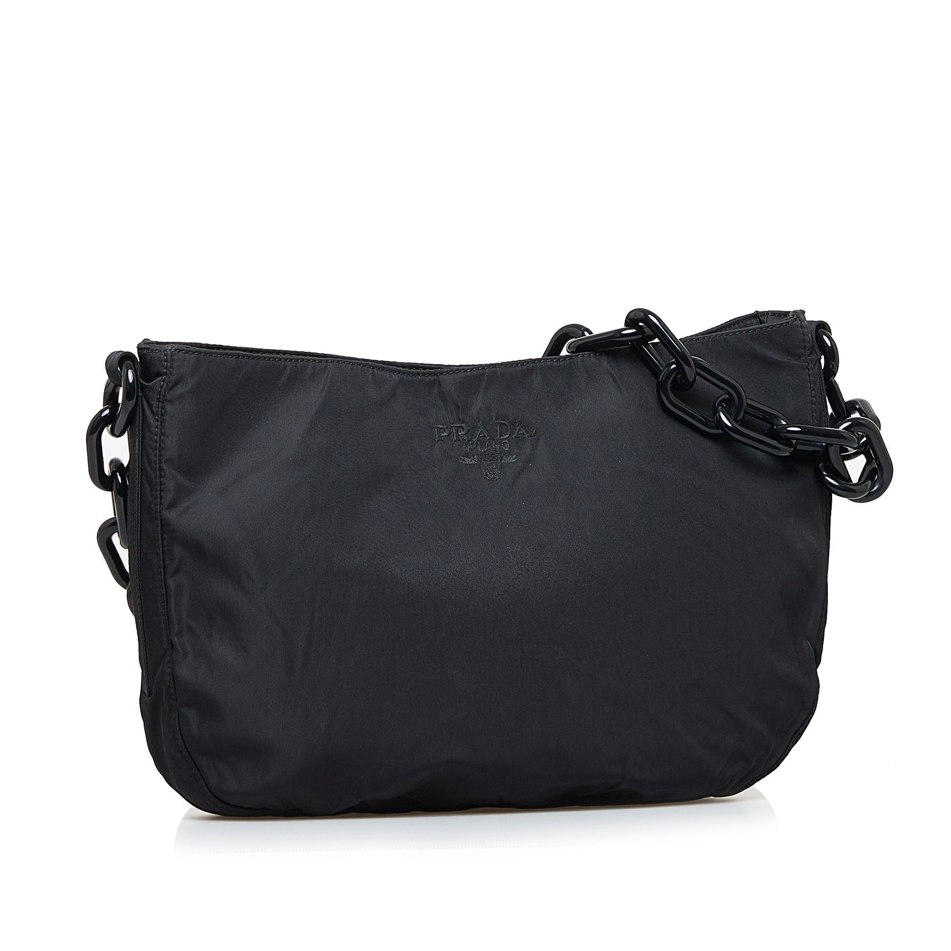 Prada Tessuto Swing Luxury Handbag Nylon Black Travel Bag