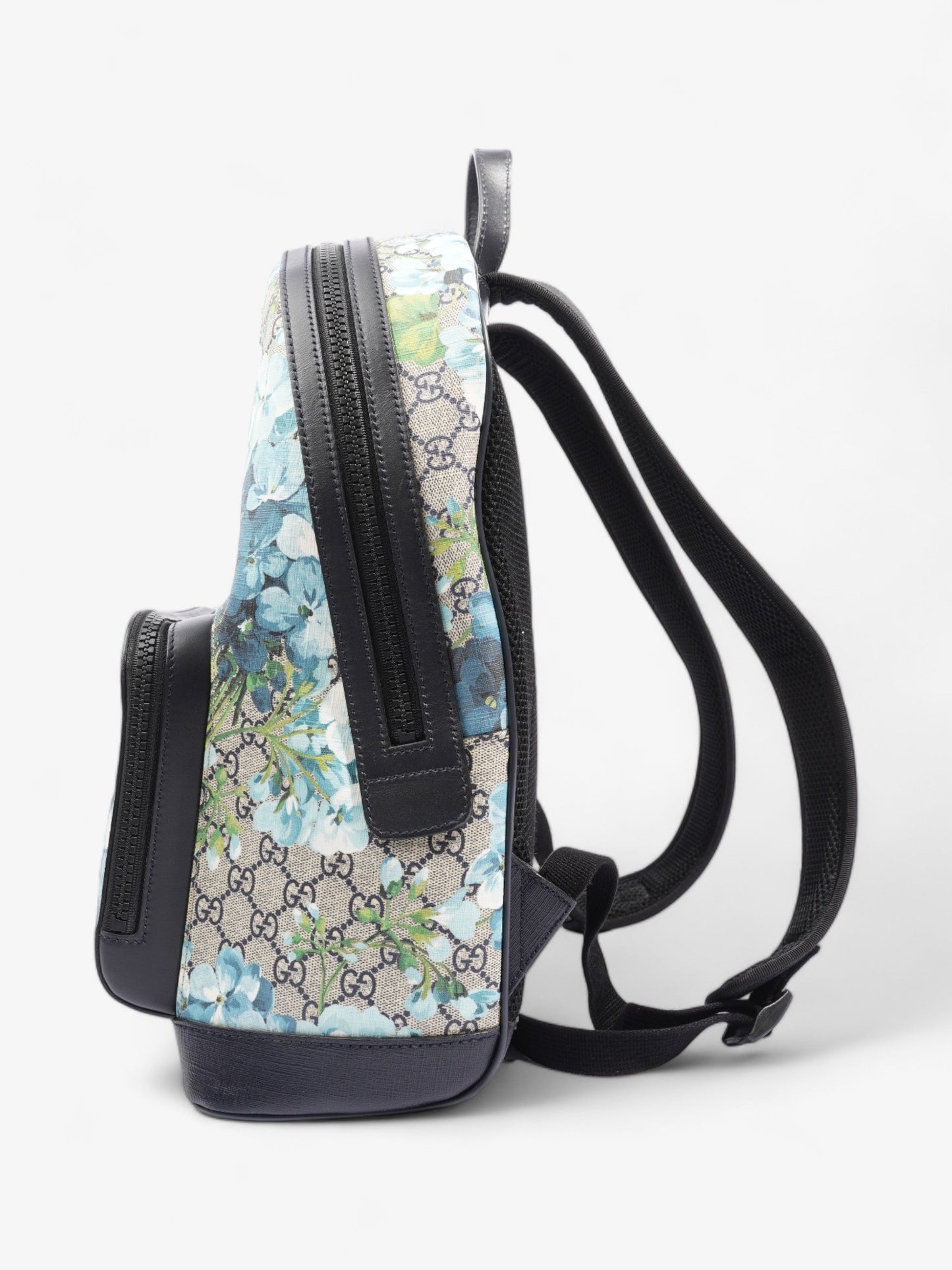 Gucci Blooms Backpack Floral Supreme Coated Canvas Blue