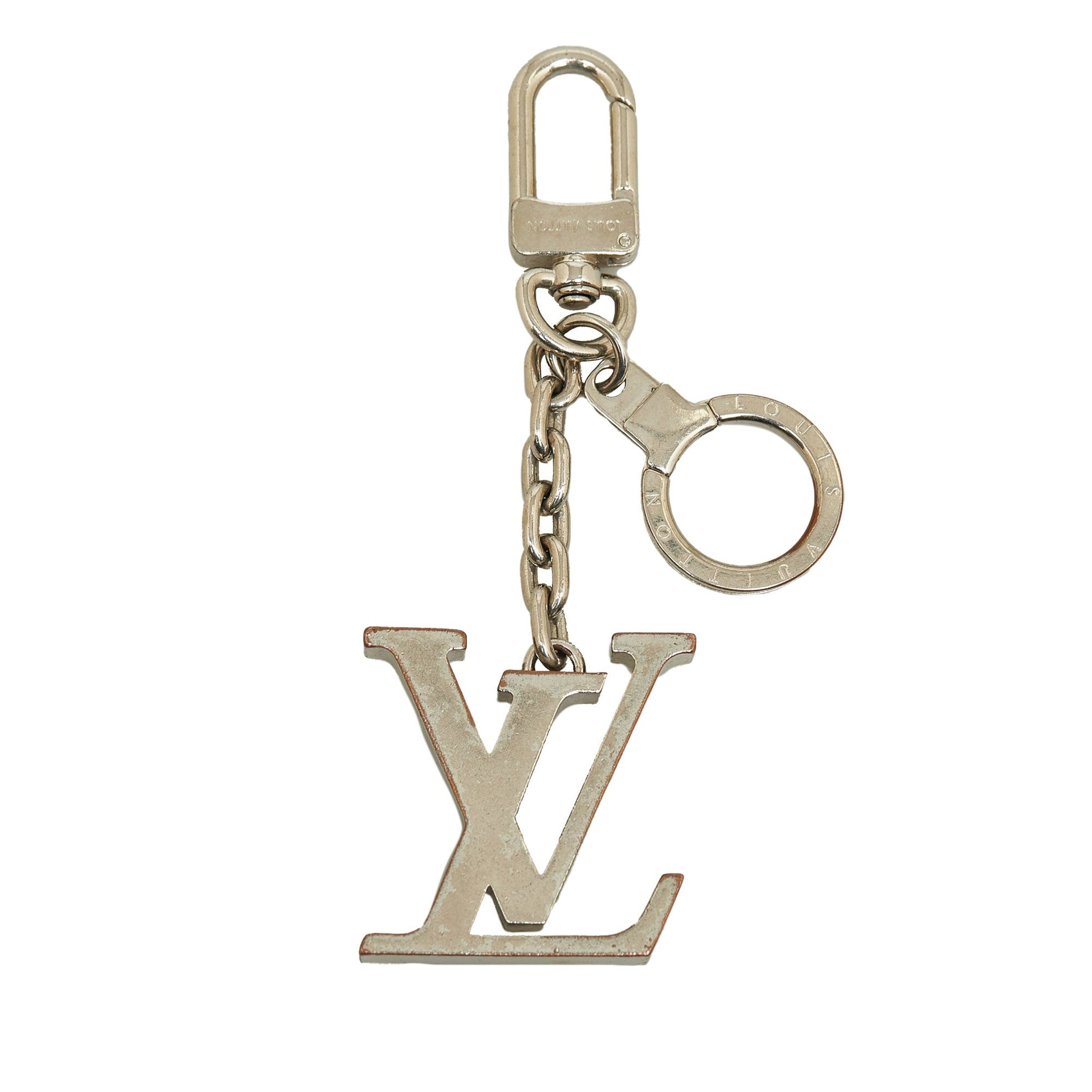 Silver Louis Vuitton LV Initials Key Holder Silver Initials Key Holder