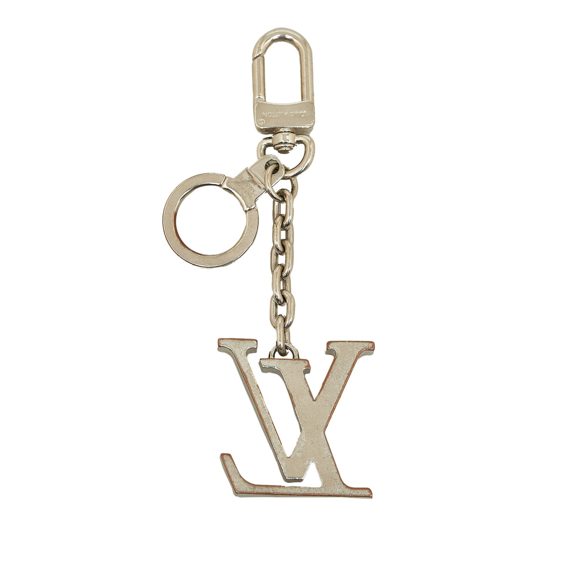Silver Louis Vuitton LV Initials Key Holder Silver Initials Key Holder