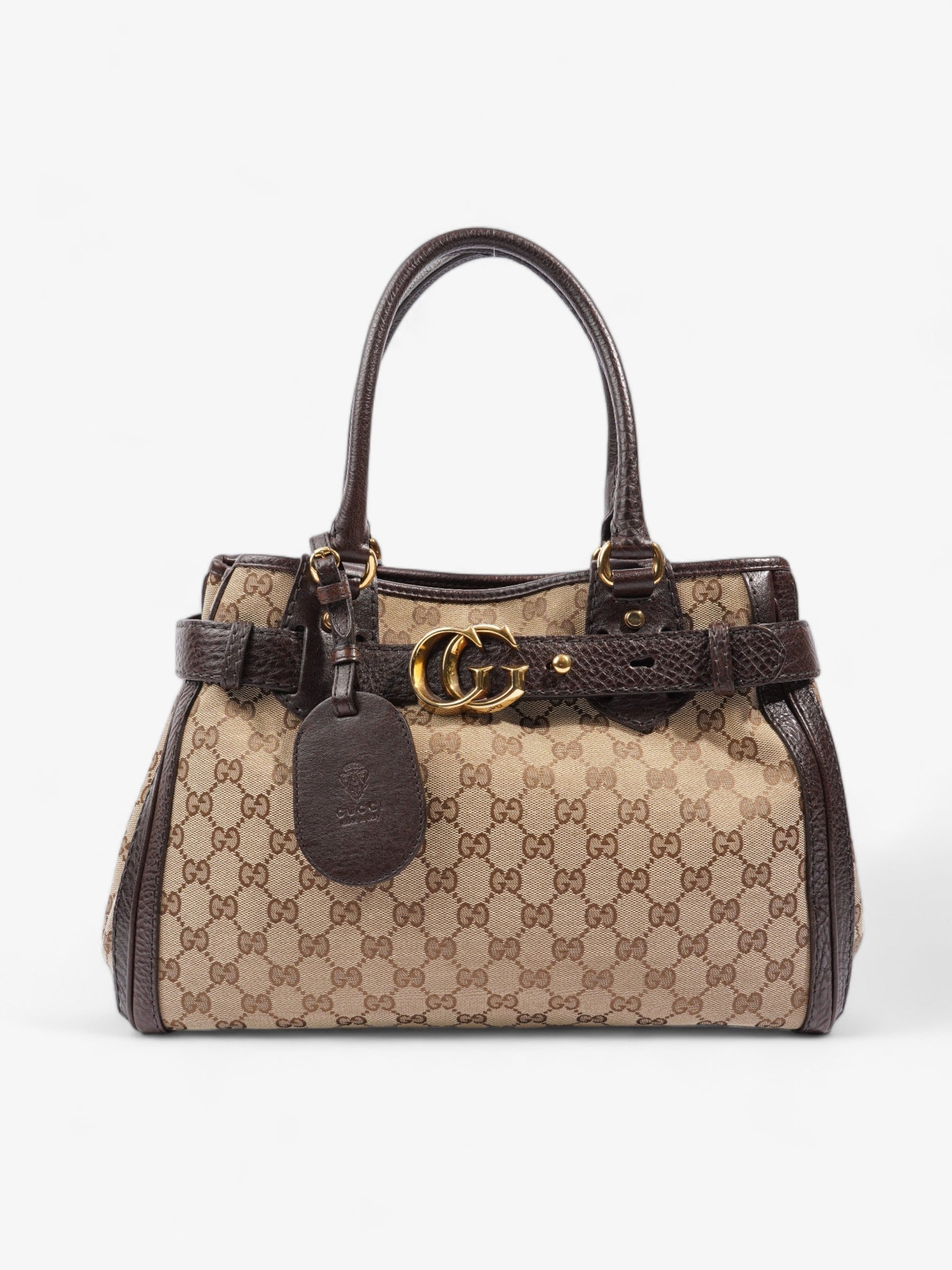 Gucci Running Tote And Ebony Supreme Canvas Beige Tote Bag