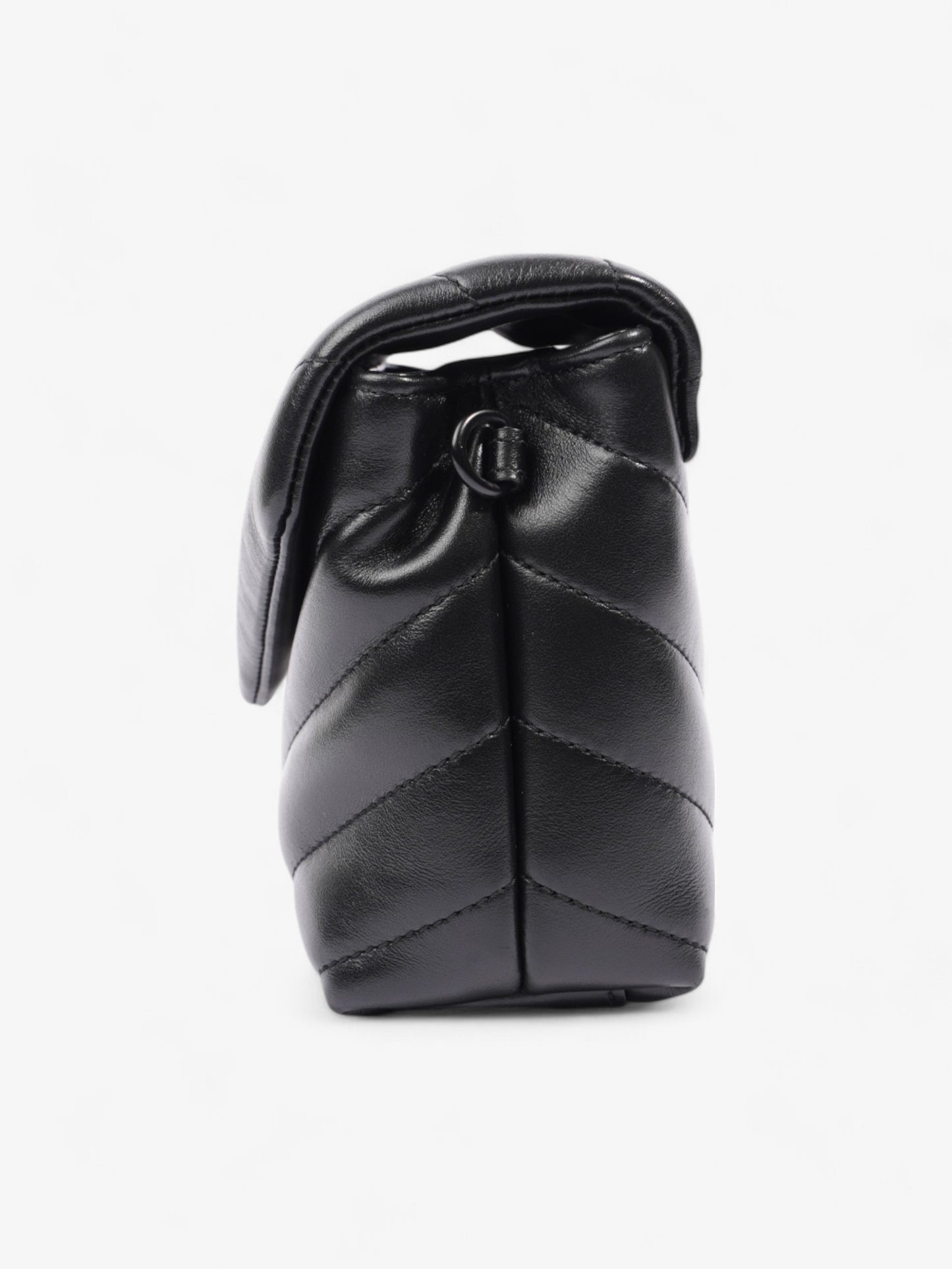 YSL Saint Laurent Lou Lou Shoulder Bag Leather Black Toy