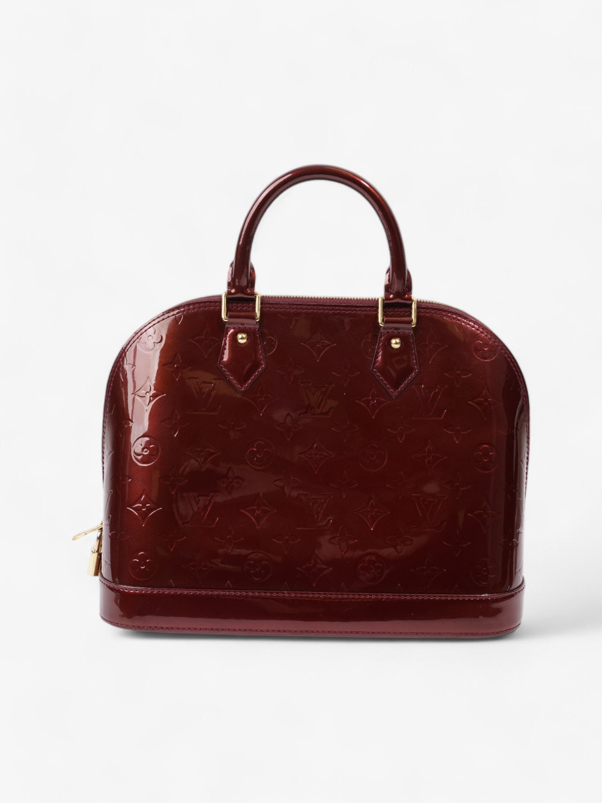 Louis Vuitton Alma Amarante PM Monogram Vernis Leather Handbag