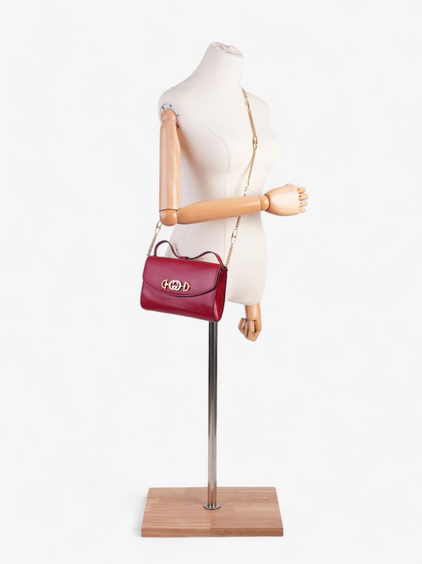 Gucci Zumi Shoulder Bag Leather Red