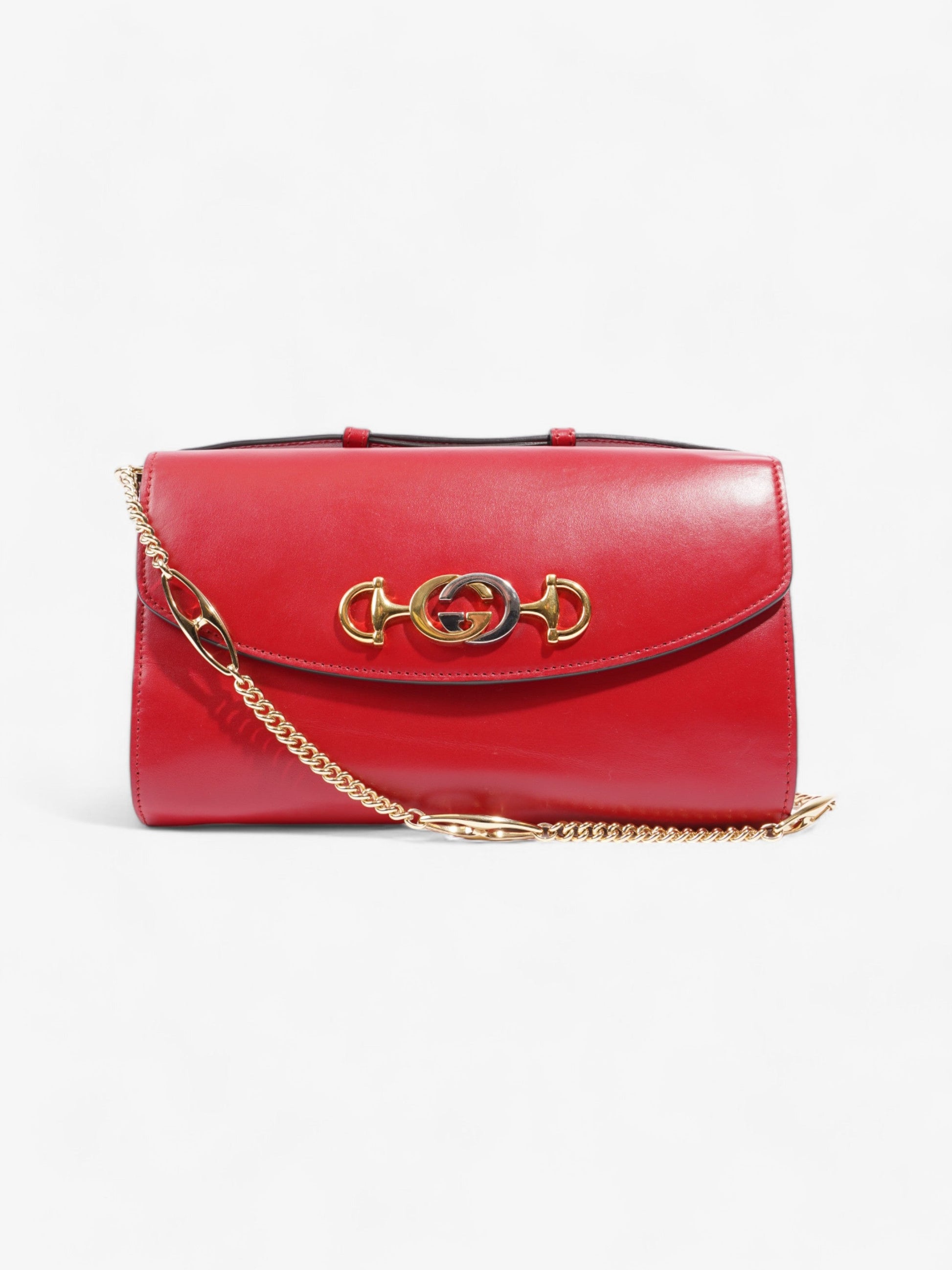 Gucci Zumi Shoulder Bag Leather Red