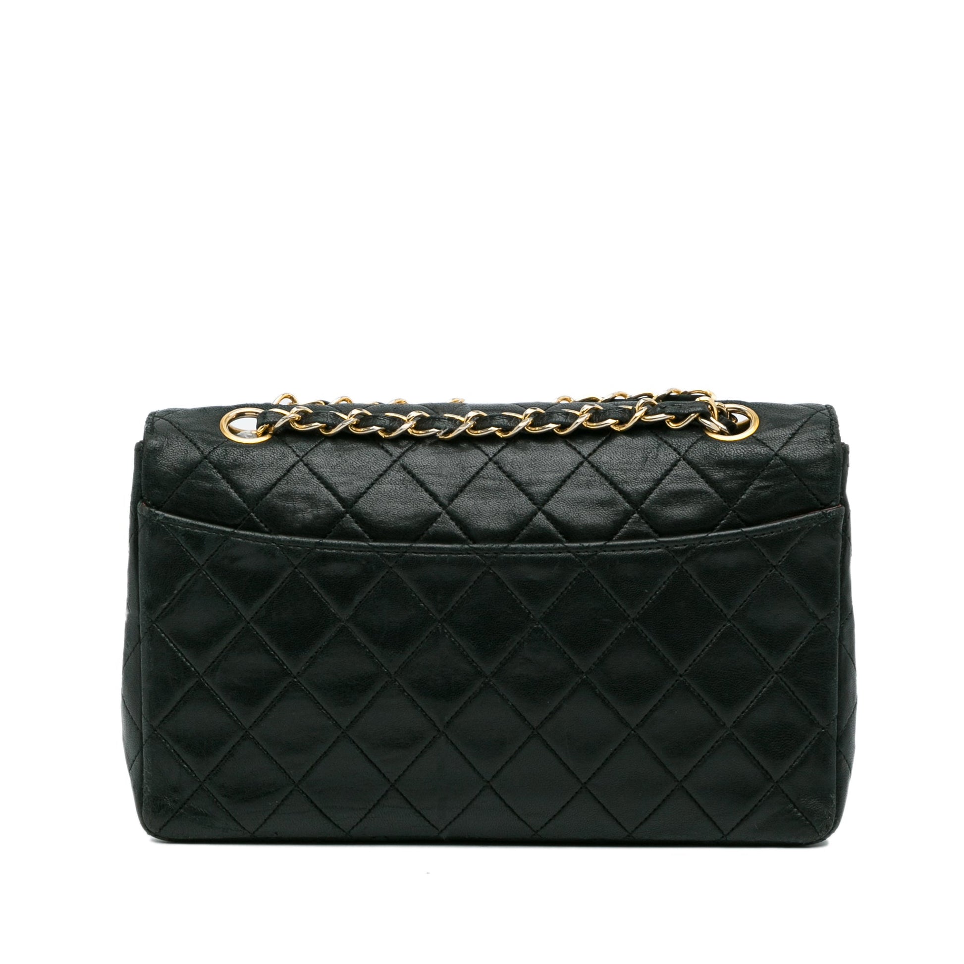 Black Chanel Quilted Lambskin Shoulder Bag
