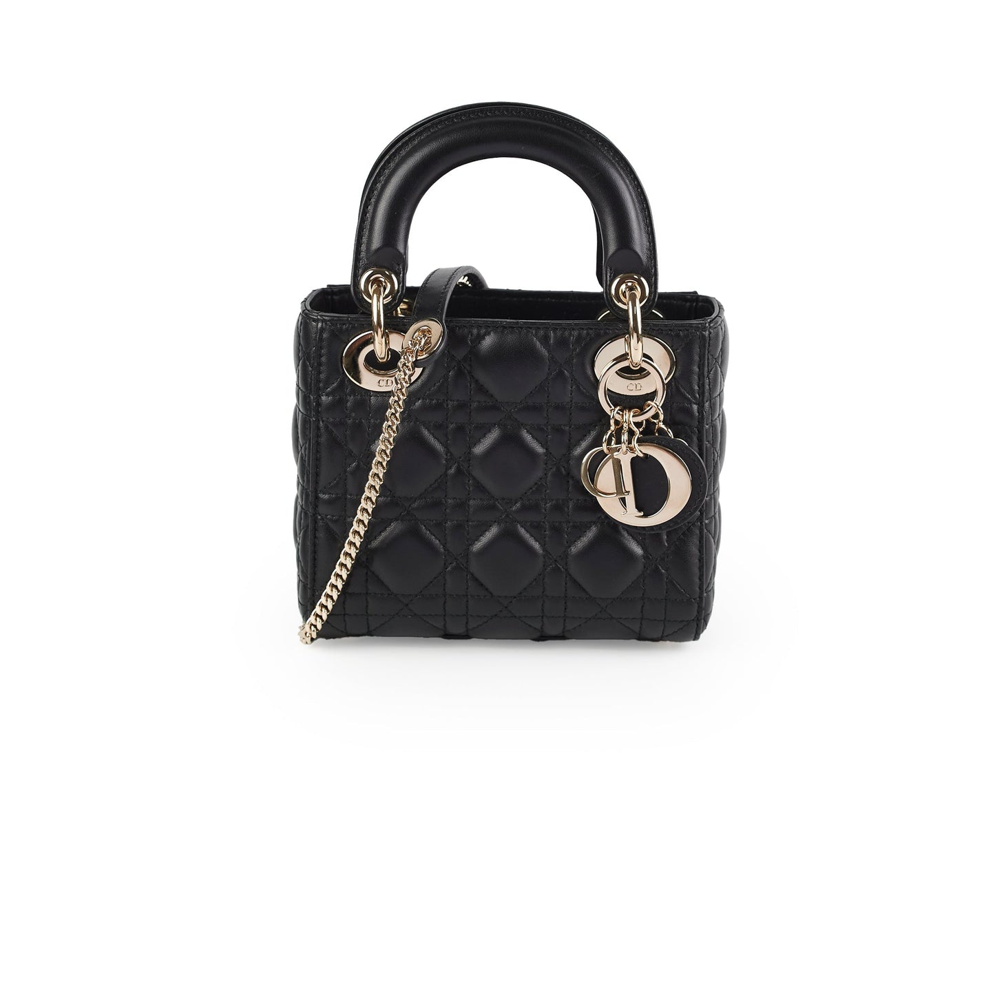 Dior Lady Crossbody Bag Lambskin Black Mini