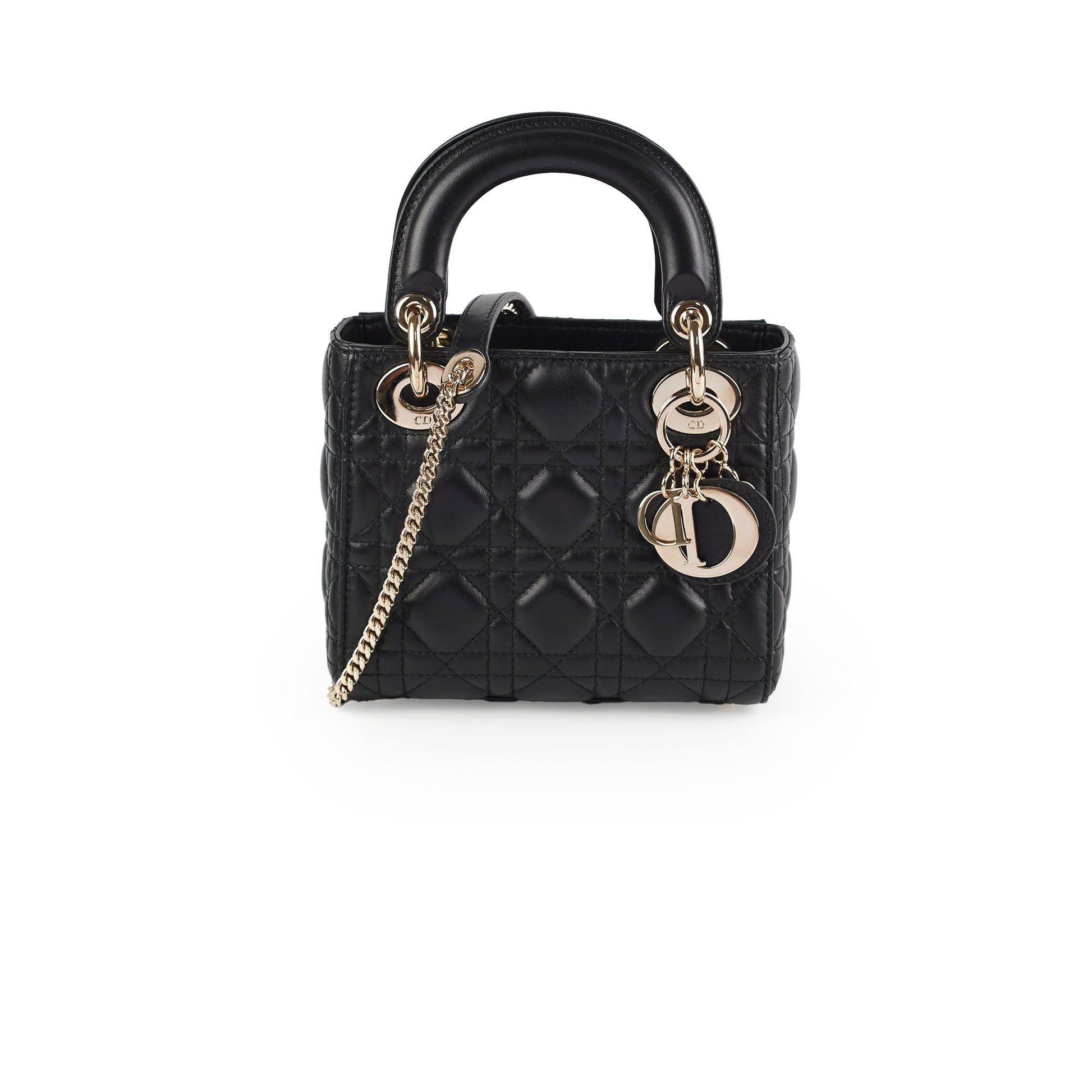 Dior Lady Crossbody Bag Lambskin Black Mini